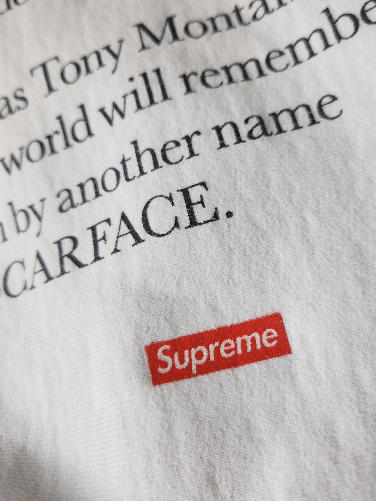 FW17 Supreme x Scarface Friend Kapuzenpullover Weiß Größe L