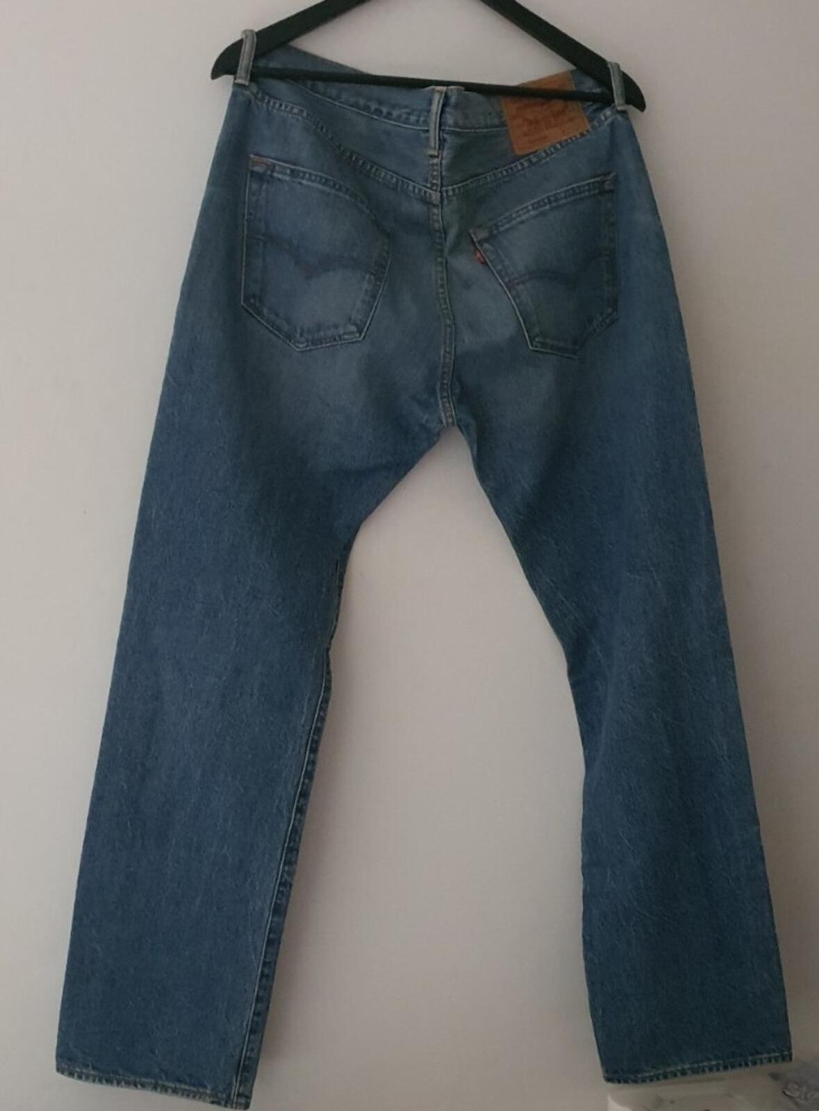 FW14 Supreme Levis Custom Fit 501 jeans 34 W34 L32 Levi's Blue Denim Checker