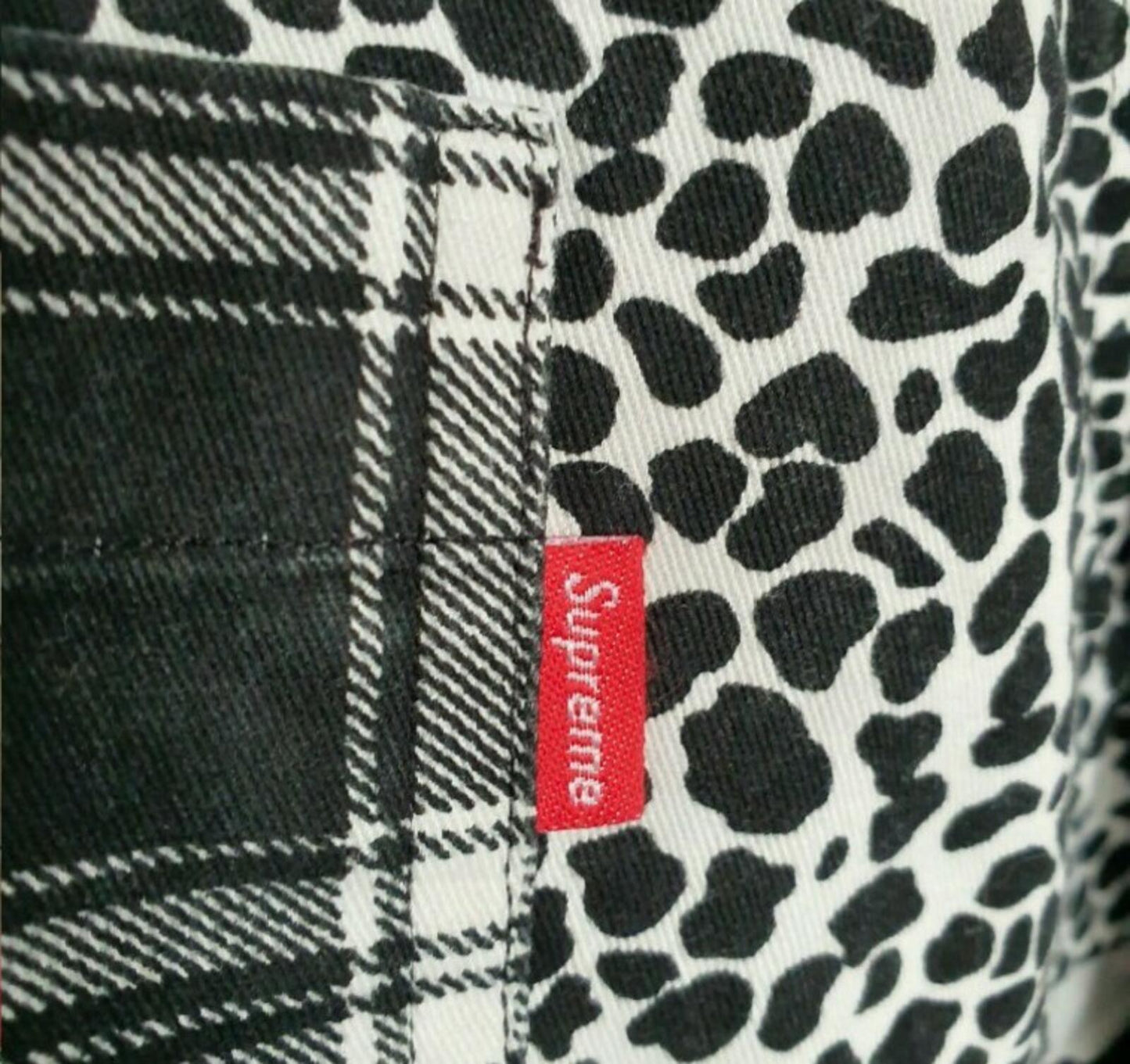 FW16 Supreme Animal Patchwork Twill Shirt Size XL