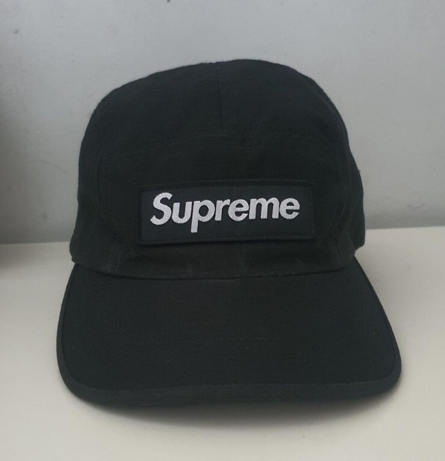 FW20 Supreme Military Camp Cap Hat Black Box Logo Made In USA