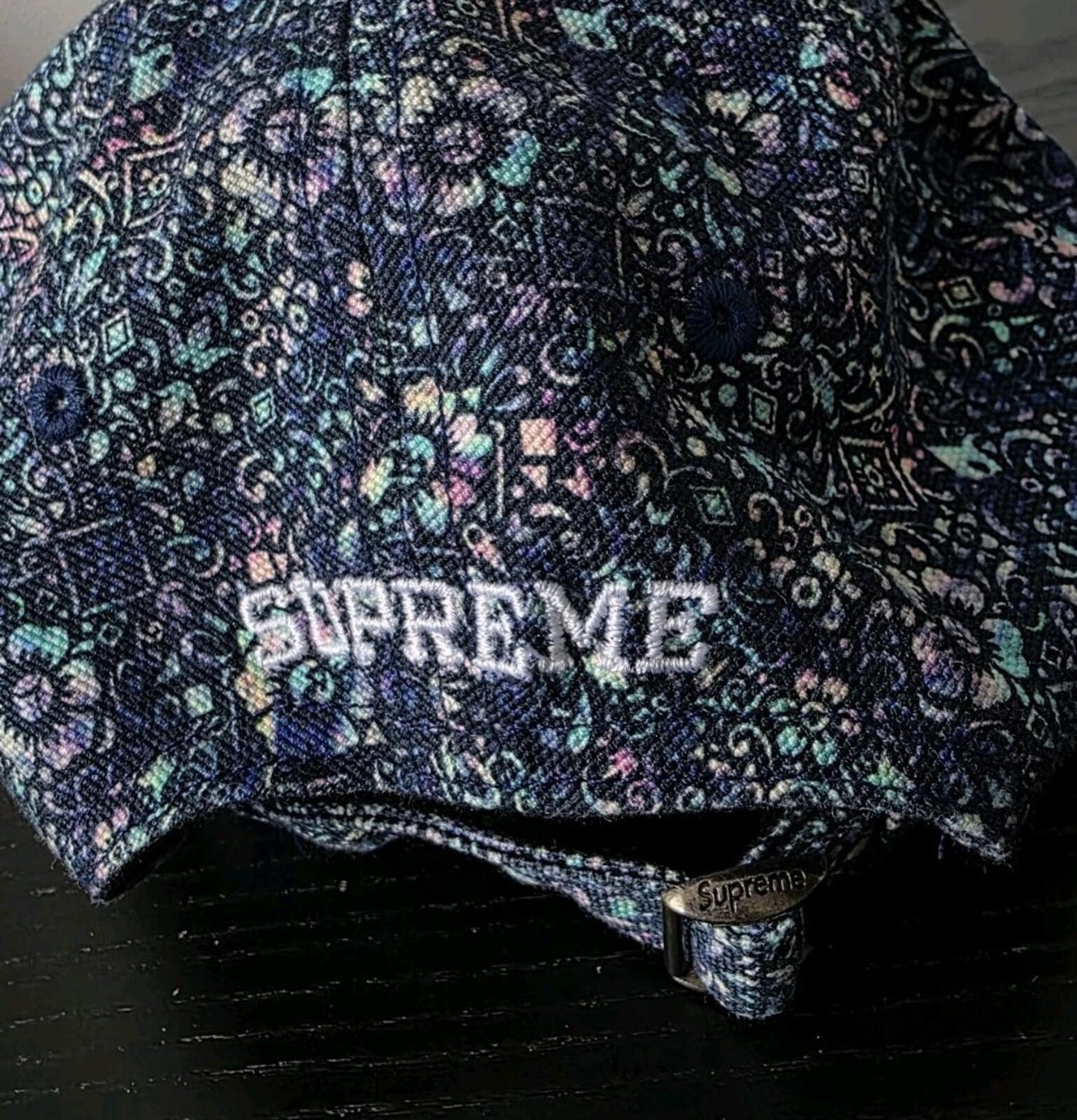 FW21 Supreme Liberty Floral 6-panel Cap Blue