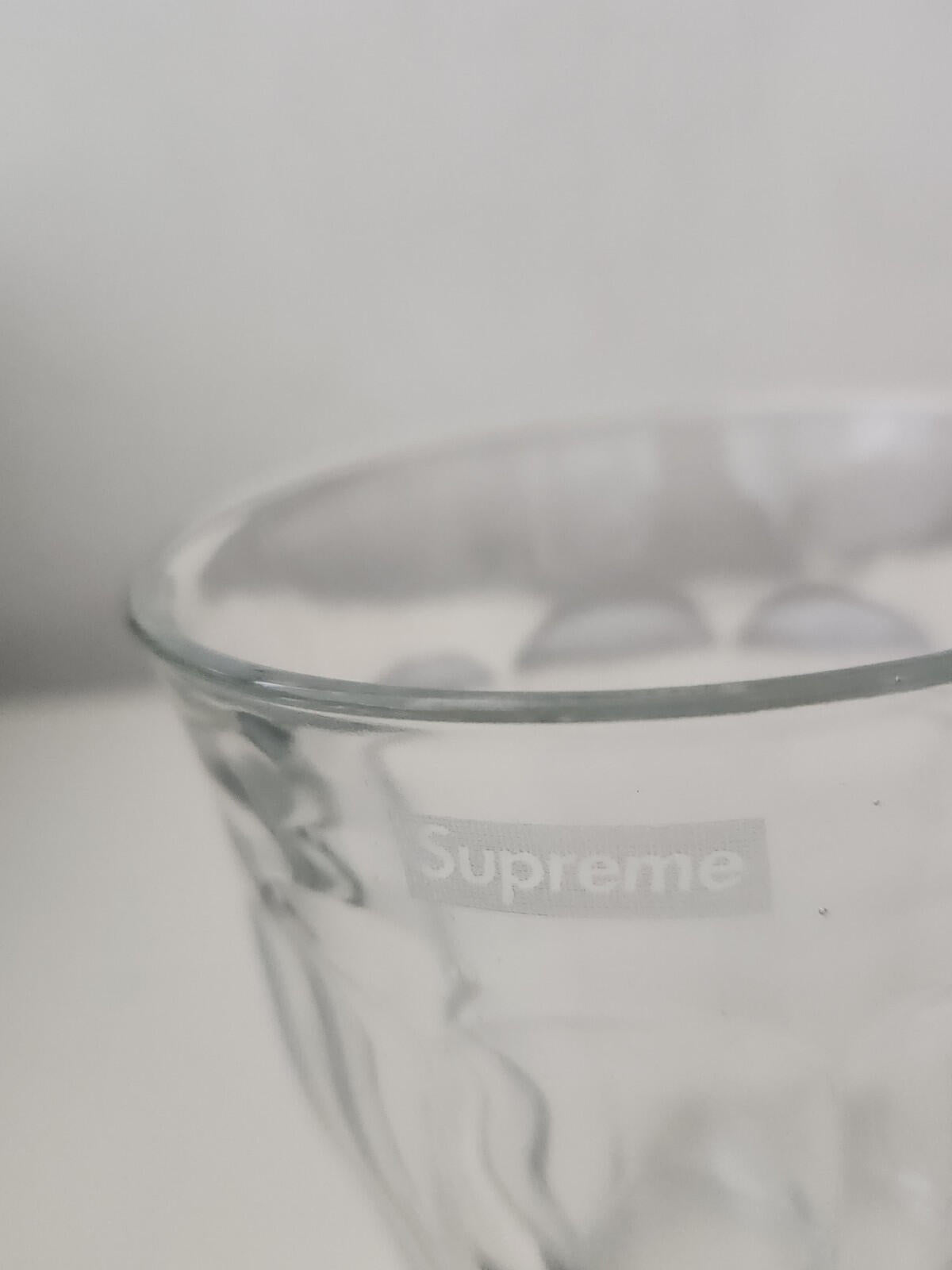 SS17 Supreme x Duralex 8.75 oz. glass with etched logo on front Made In France