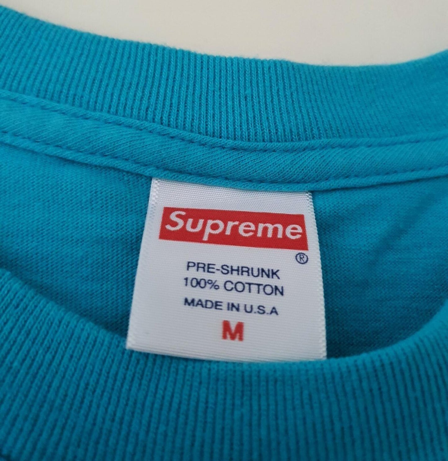 SS17 Supreme x Thrasher Boyfriend Tee Teal Size M Made In USA