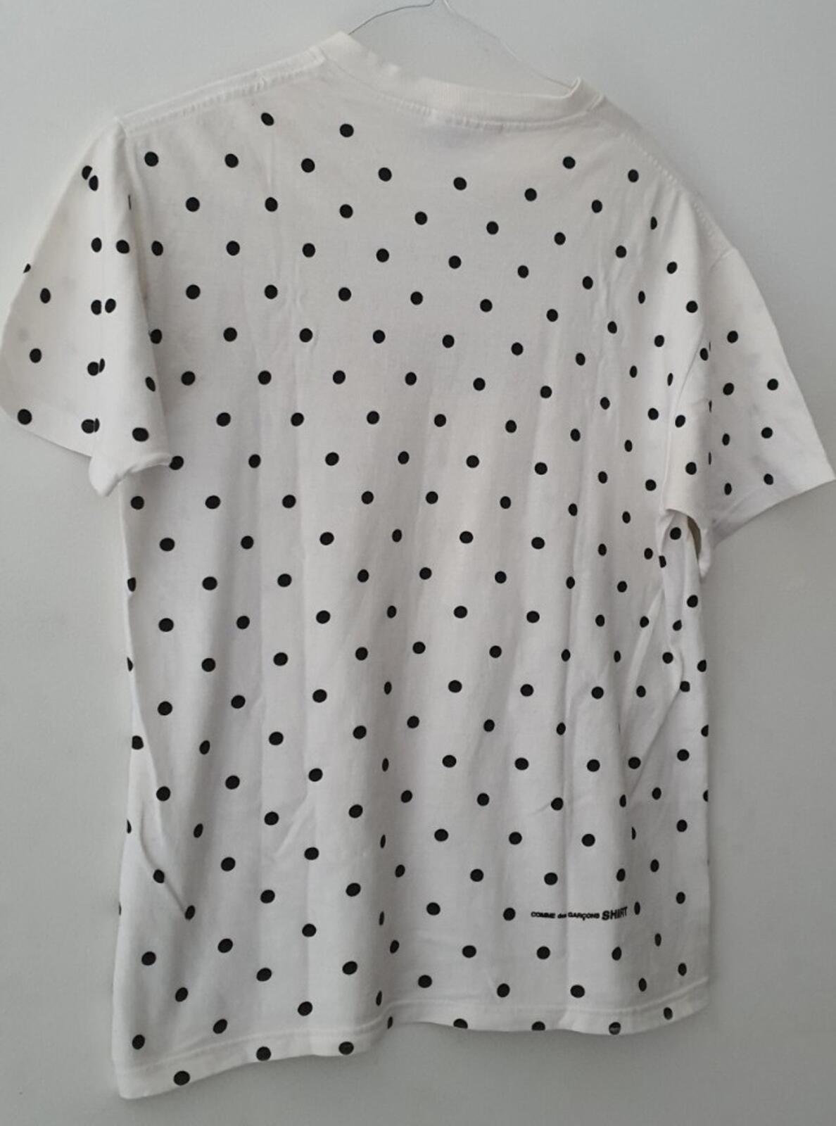 SS12 Supreme Comme Des Garcons CDG Box Logo Polka Dot Tee white T-shirt Vintage