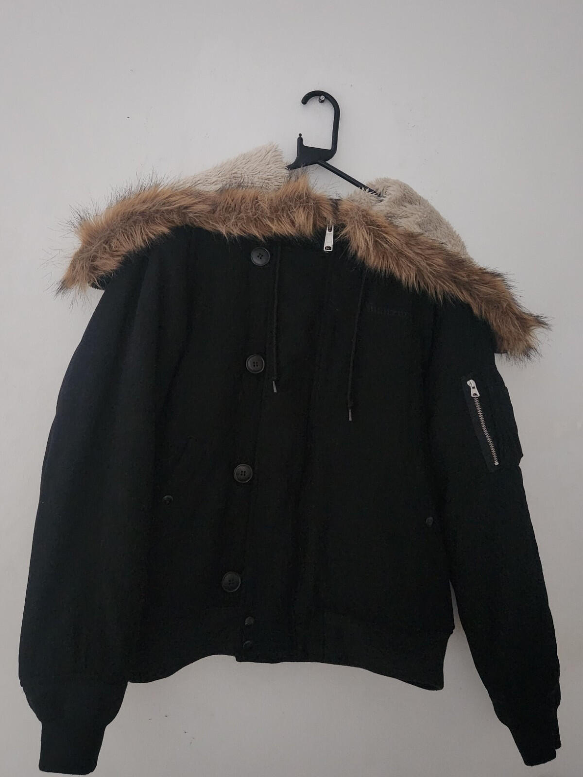 FW18 Supreme Wool N-2B Jacket Black Size L