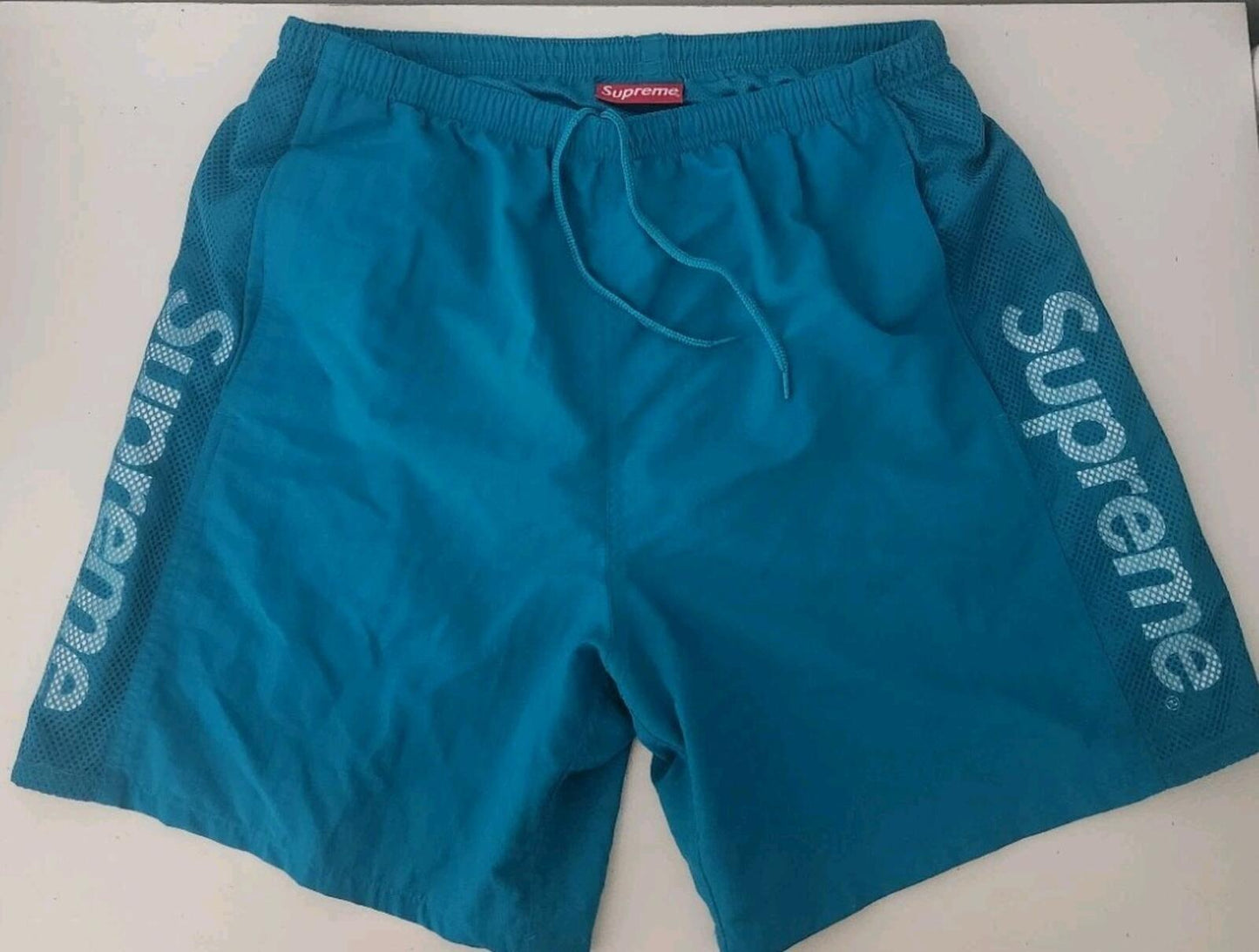 SS20 Supreme Mesh Panel Water Short Size M Bright Teal