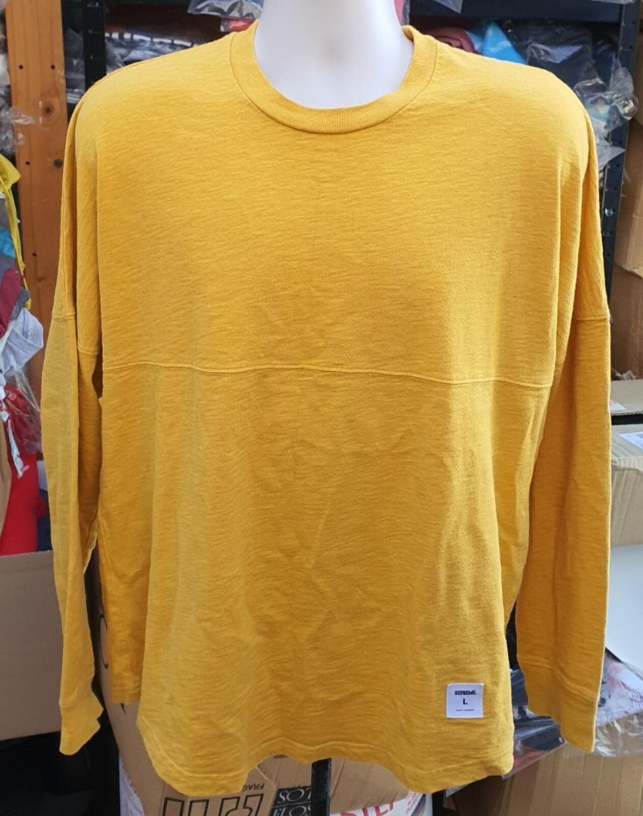 FW14 Supreme Arena Top long sleeve L/S tee size L large yellow t-shirt big logo