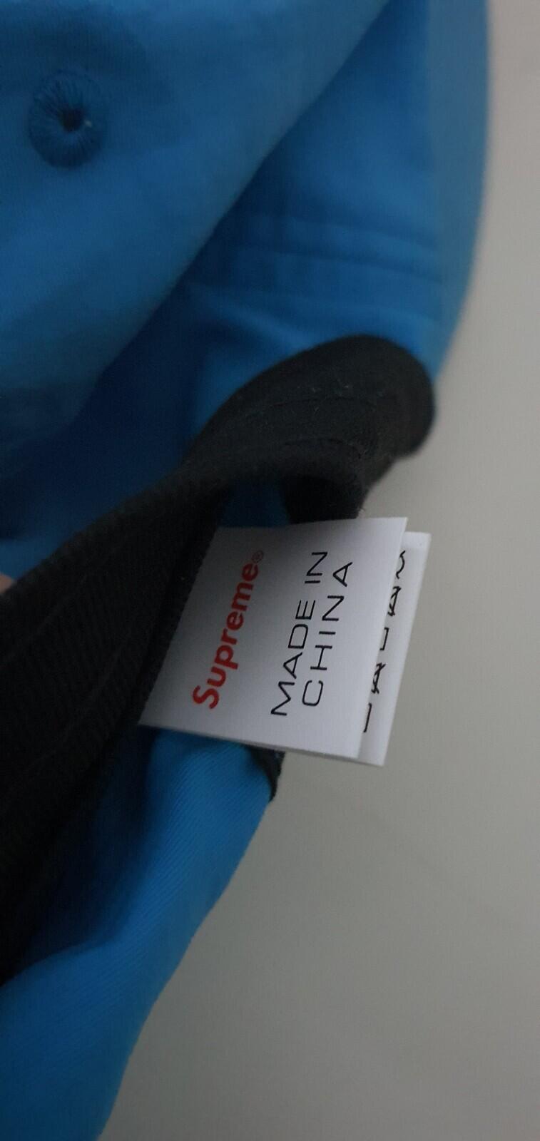 SS21 Supreme Compass 6-panel Cap Cyan Water Resistant