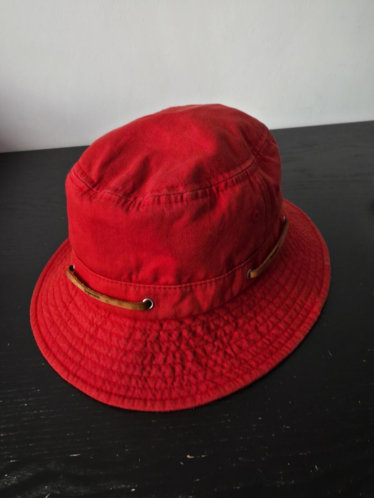SS15 Supreme Canvas Crusher Hat Red Size S/M