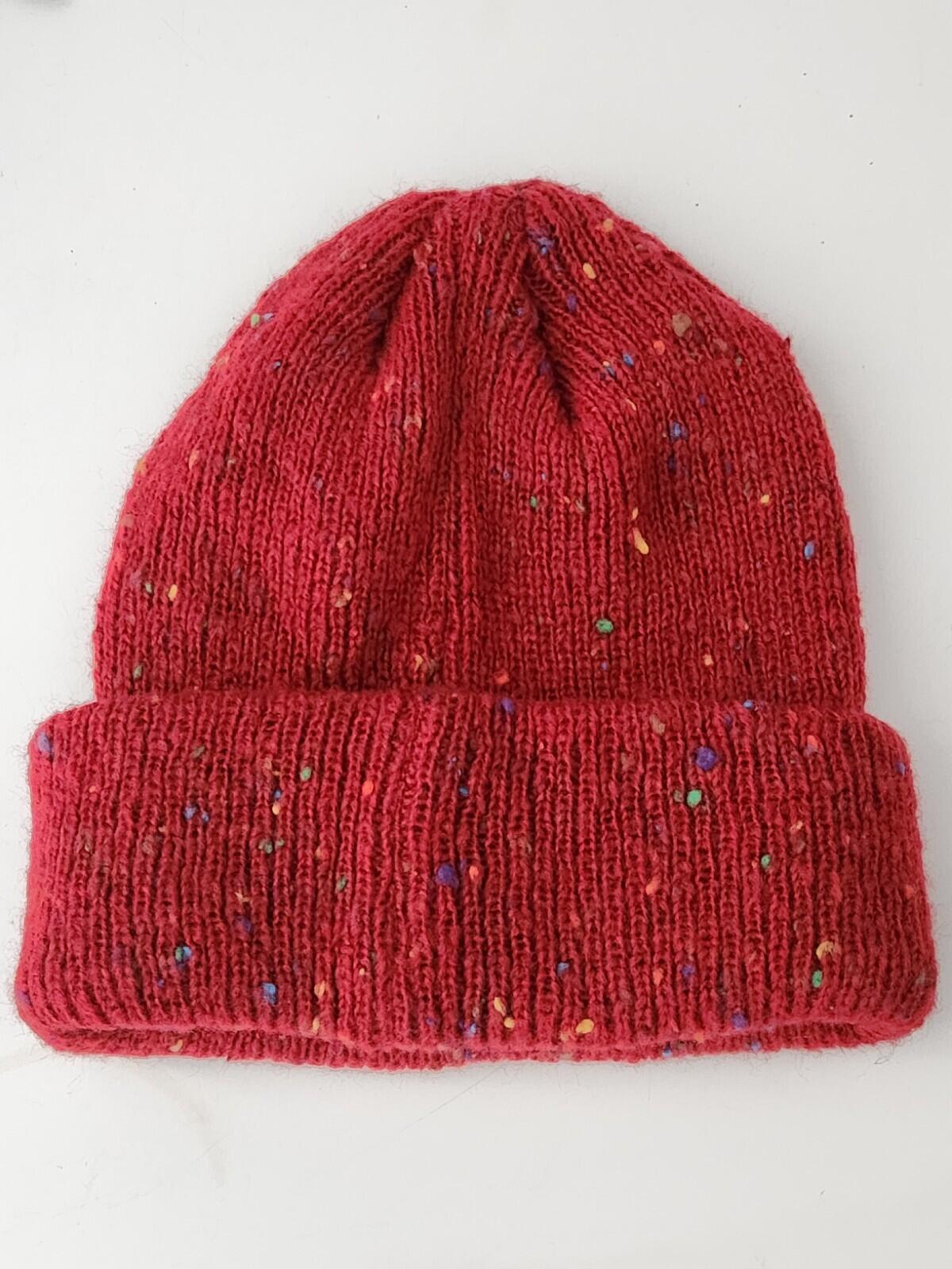 FW18 Supreme Colored Speckle beanie Dark Red Hat Worn 1x