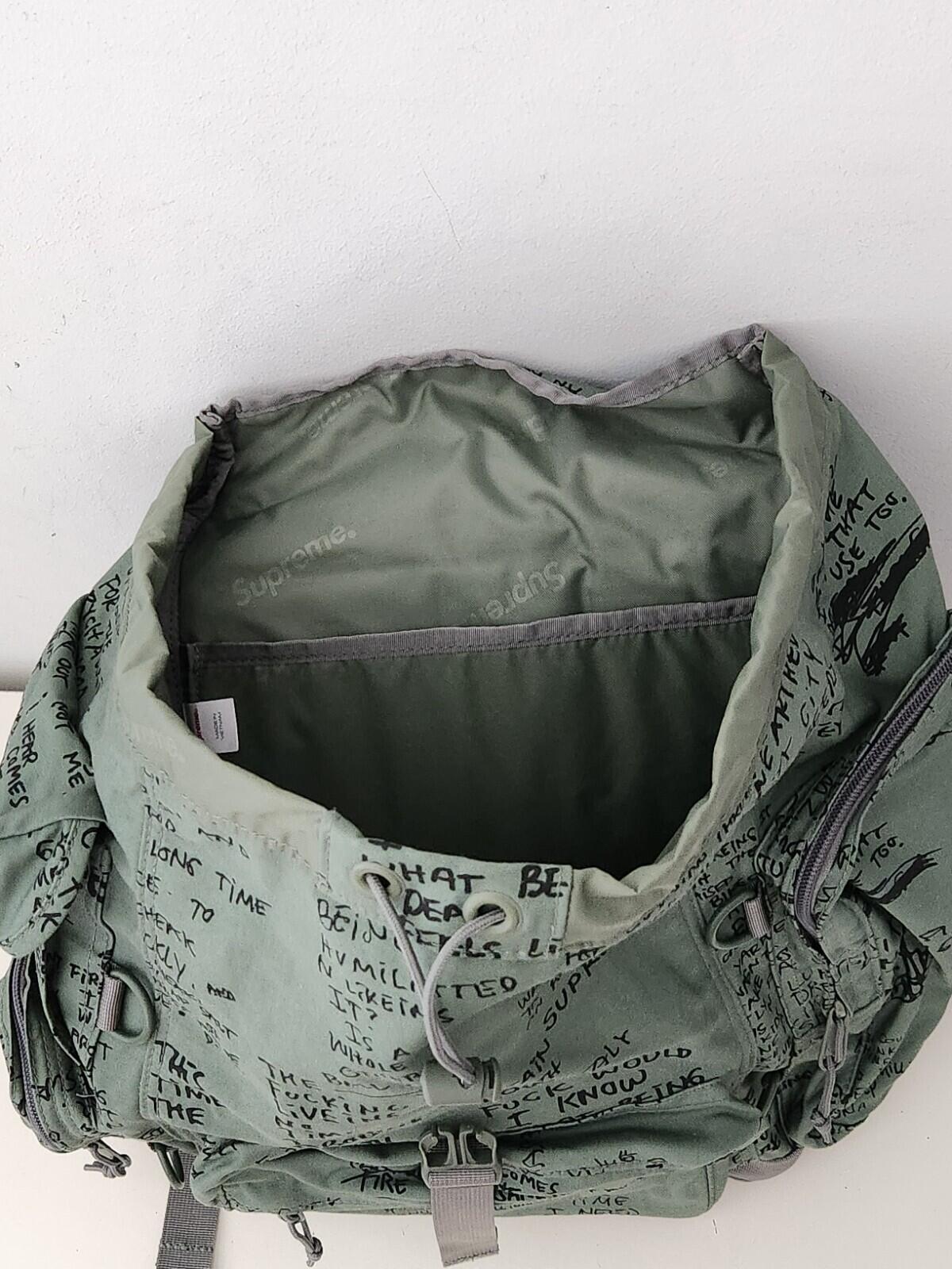 SS23 Supreme Field backpack Water Resistant Bag Olive Gonz 37L Mark Gonzales New
