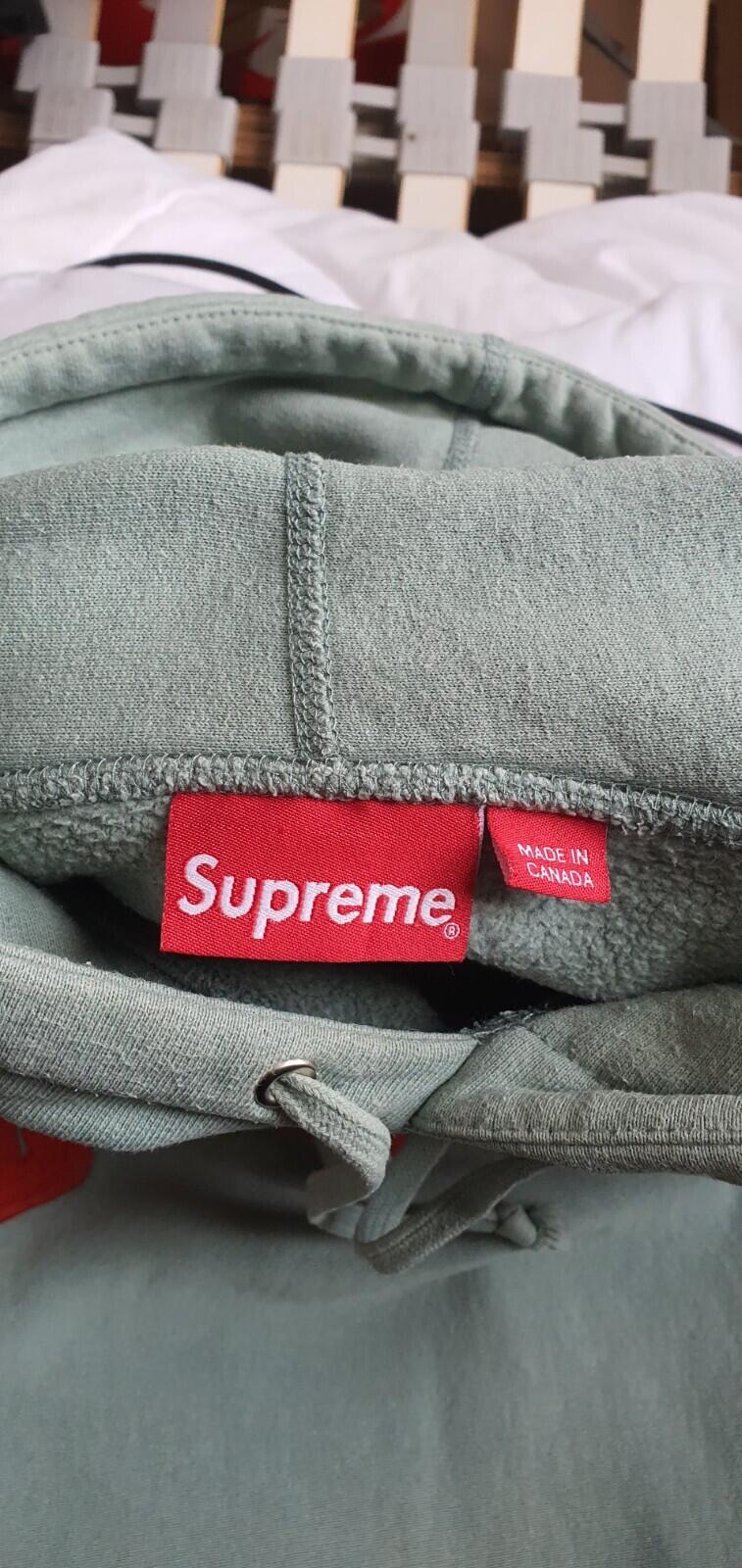 SS17 Supreme Chenille Arc Logo Hooded Sweatshirt Size M Medium Seafoam hoodie
