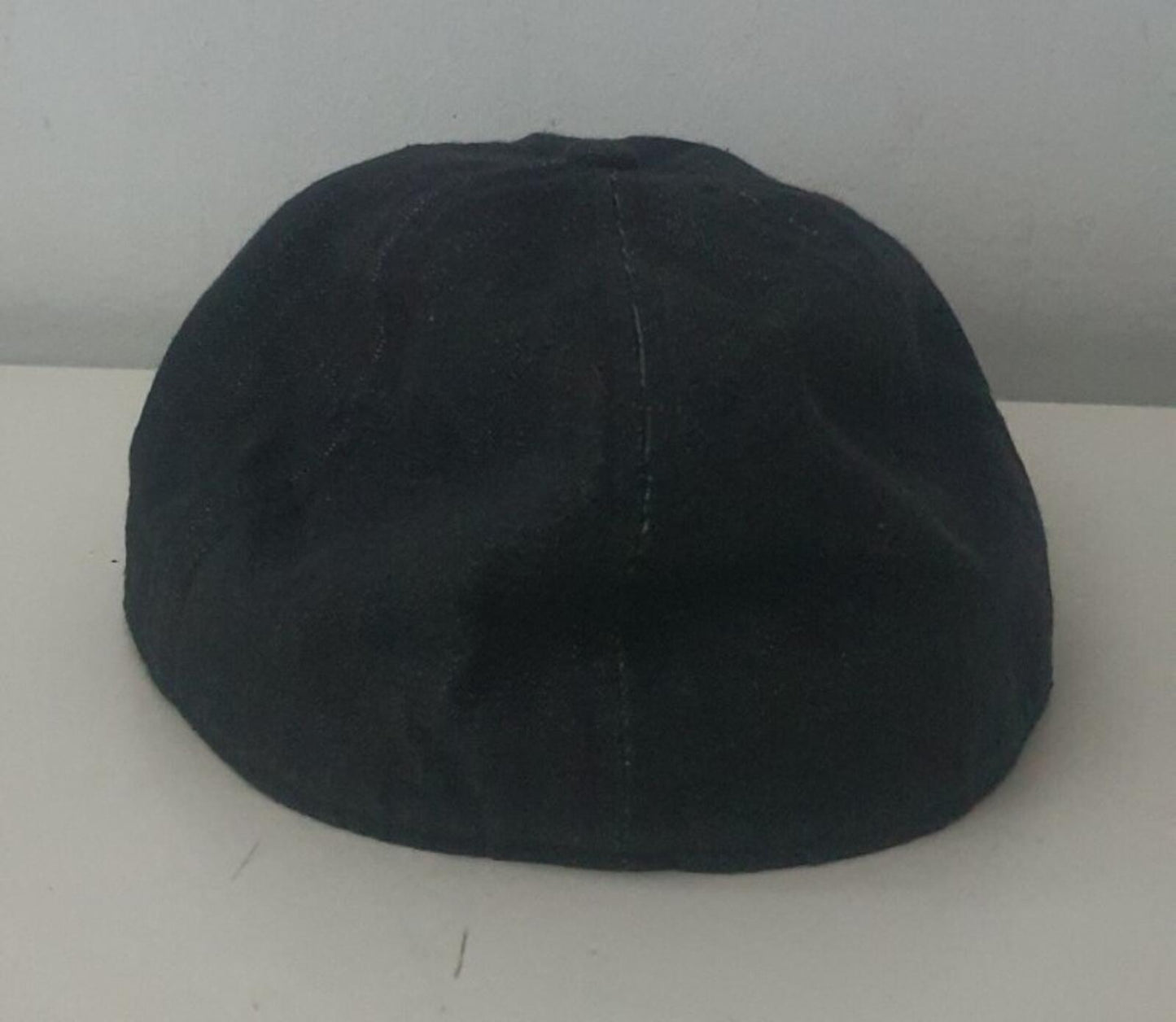 FW14 Supreme Fitted Denim Varsity 6-panel Black Hat Size M