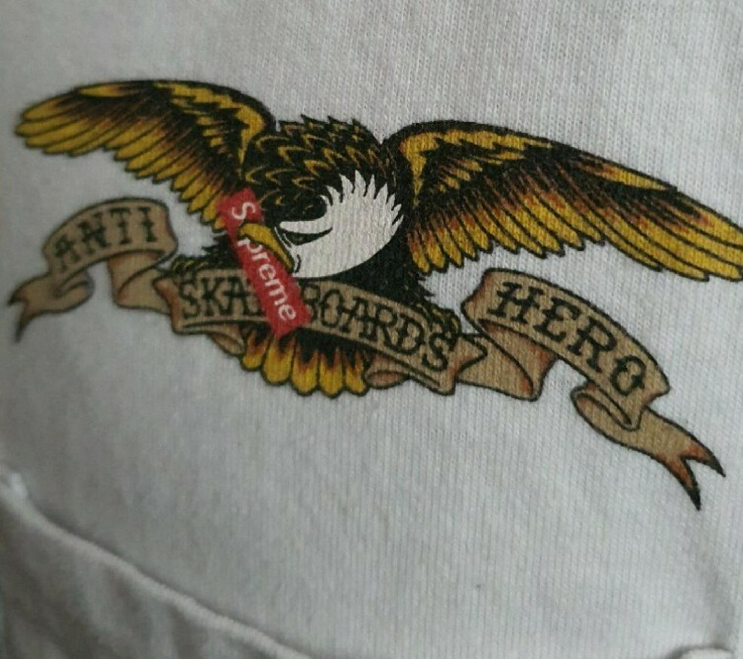 SS16 Supreme x Anti Hero Eagle Pocket Tee White Size M