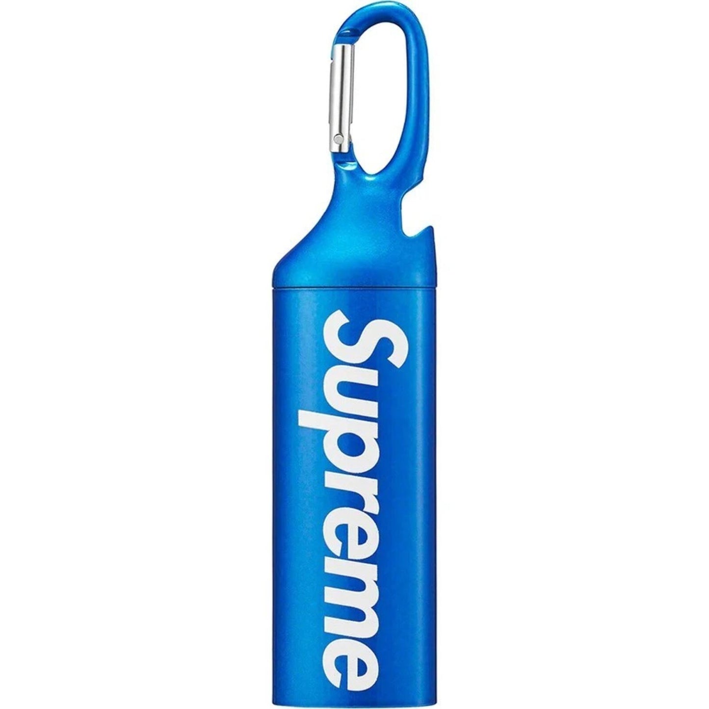 SS22 Supreme Lighter Case Carabiner Accessory Blue Aluminum Keychain Keyring