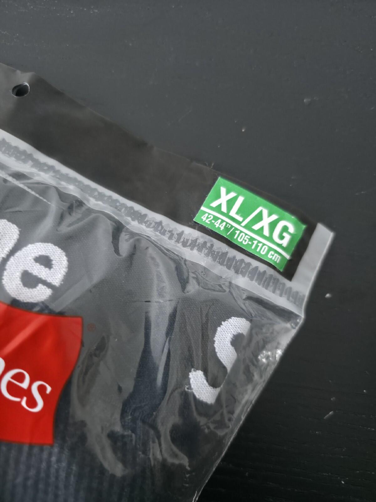 HW20 Supreme Hanes Thermalhose (1er-Pack) Schwarze Logos Größe XL