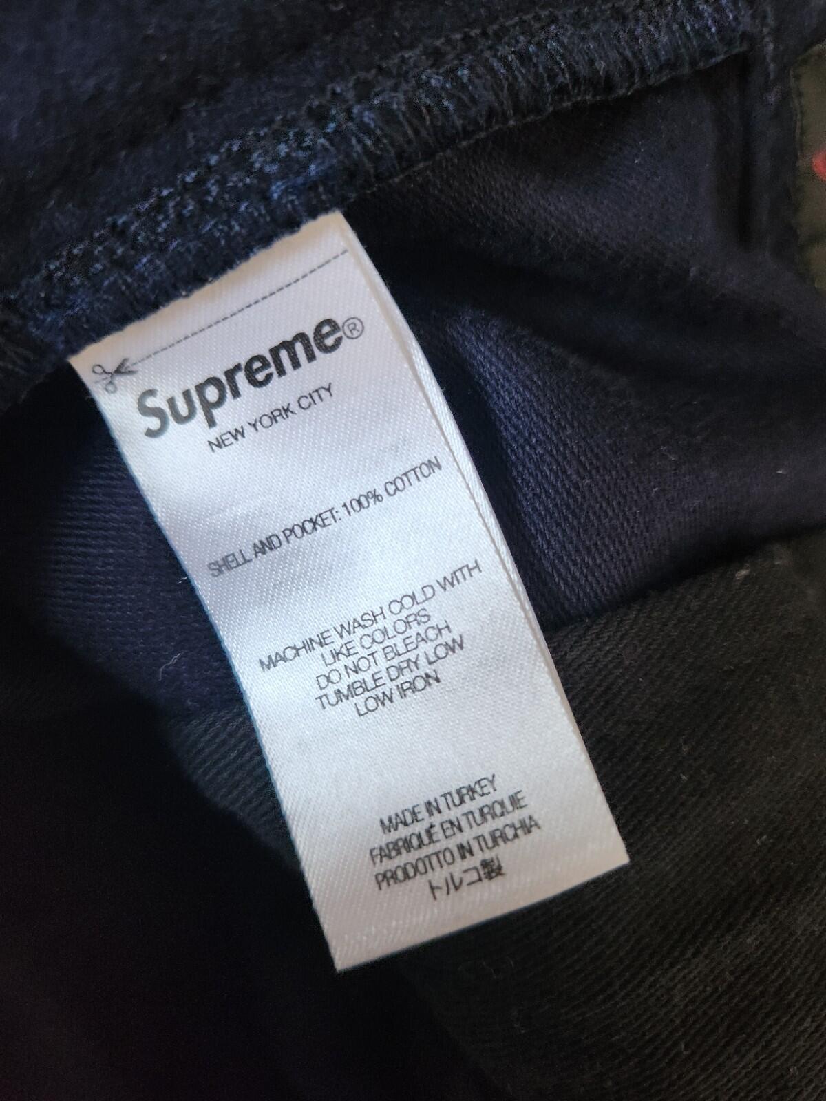 FW22 Supreme Moleskin Double Knee Painter Pant Navy Size M 32 W32 L32