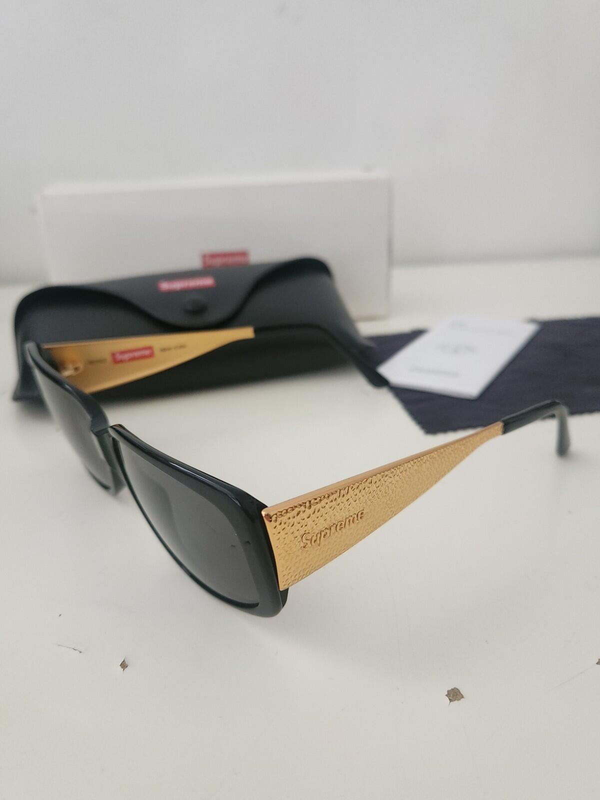 SS17 Supreme Royce sunglasses RRP £168 Black Gold Made in Italy New Handmade