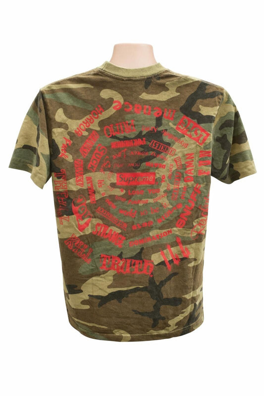 SS21 Supreme Spiral Tee Woodland Camo Size S Weirdo Dave