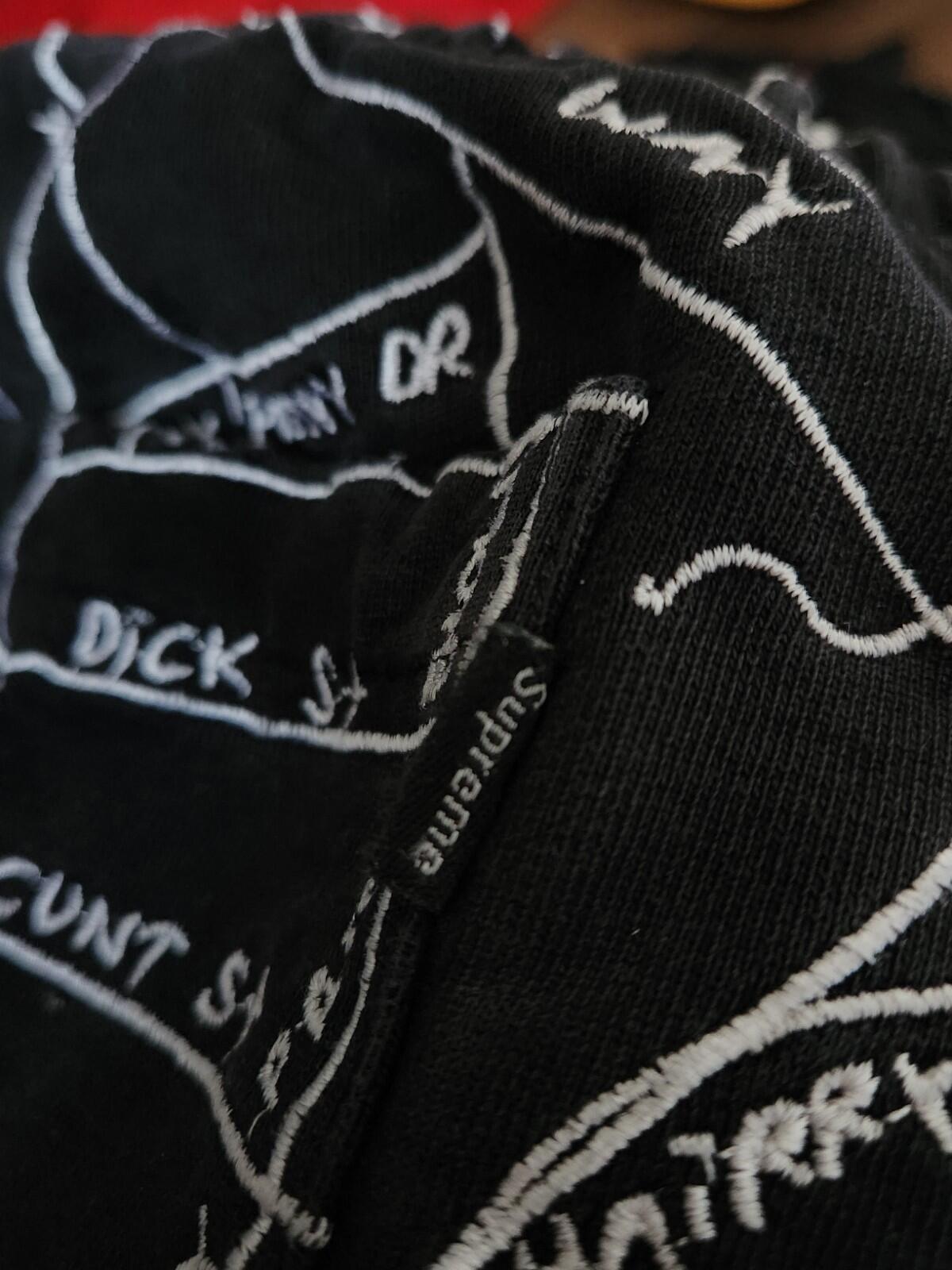 SS20 Supreme Gonz Embroidered Map sweatshort S Small Black shorts Mark Gonzales