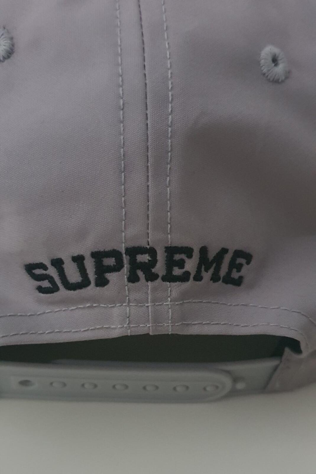 SS21 Supreme x Kaws Chalk Logo 5-panel Grey Hat Water Resistant Cap