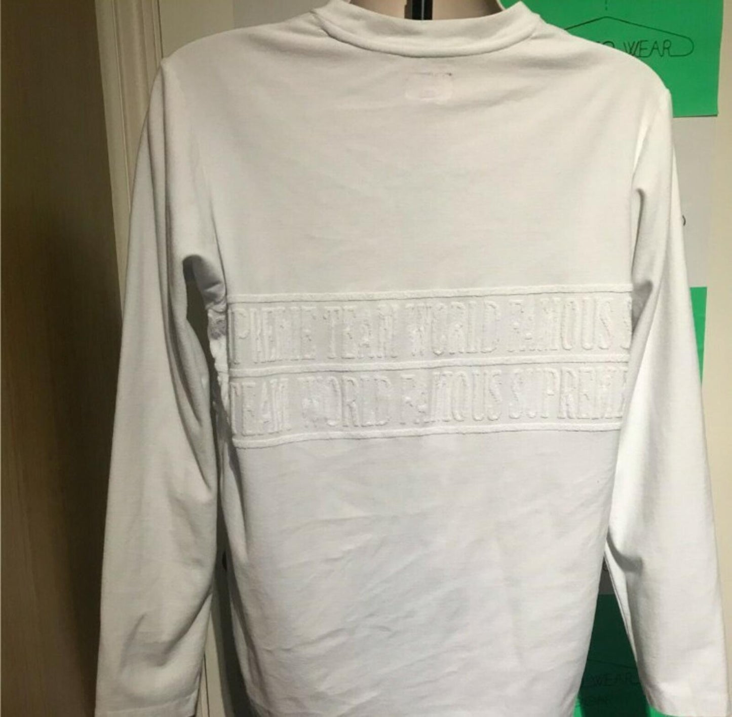 SS15 Supreme Team World Famous terry jacquard top size M medium white