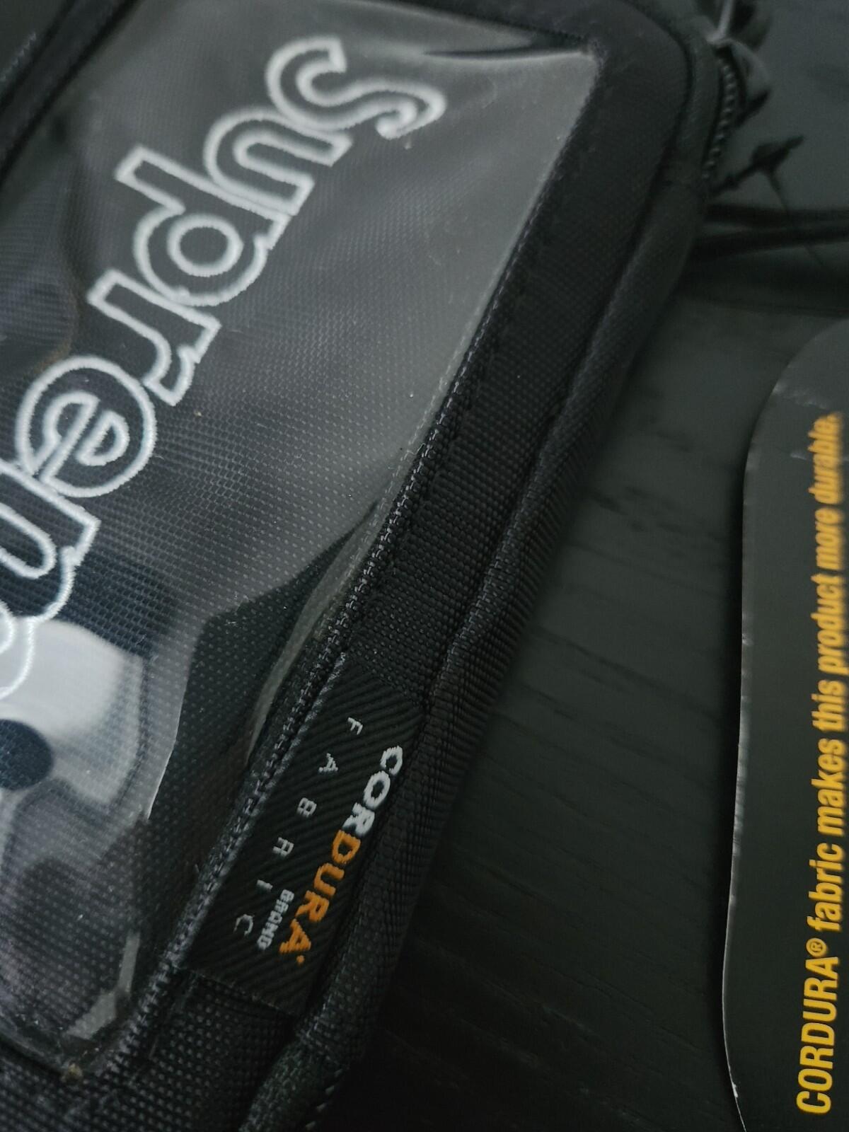 FW19 Supreme schwarze kleine Reißverschlusstasche aus Cordura-Nylon, wasserabweisende Geldbörse, neu