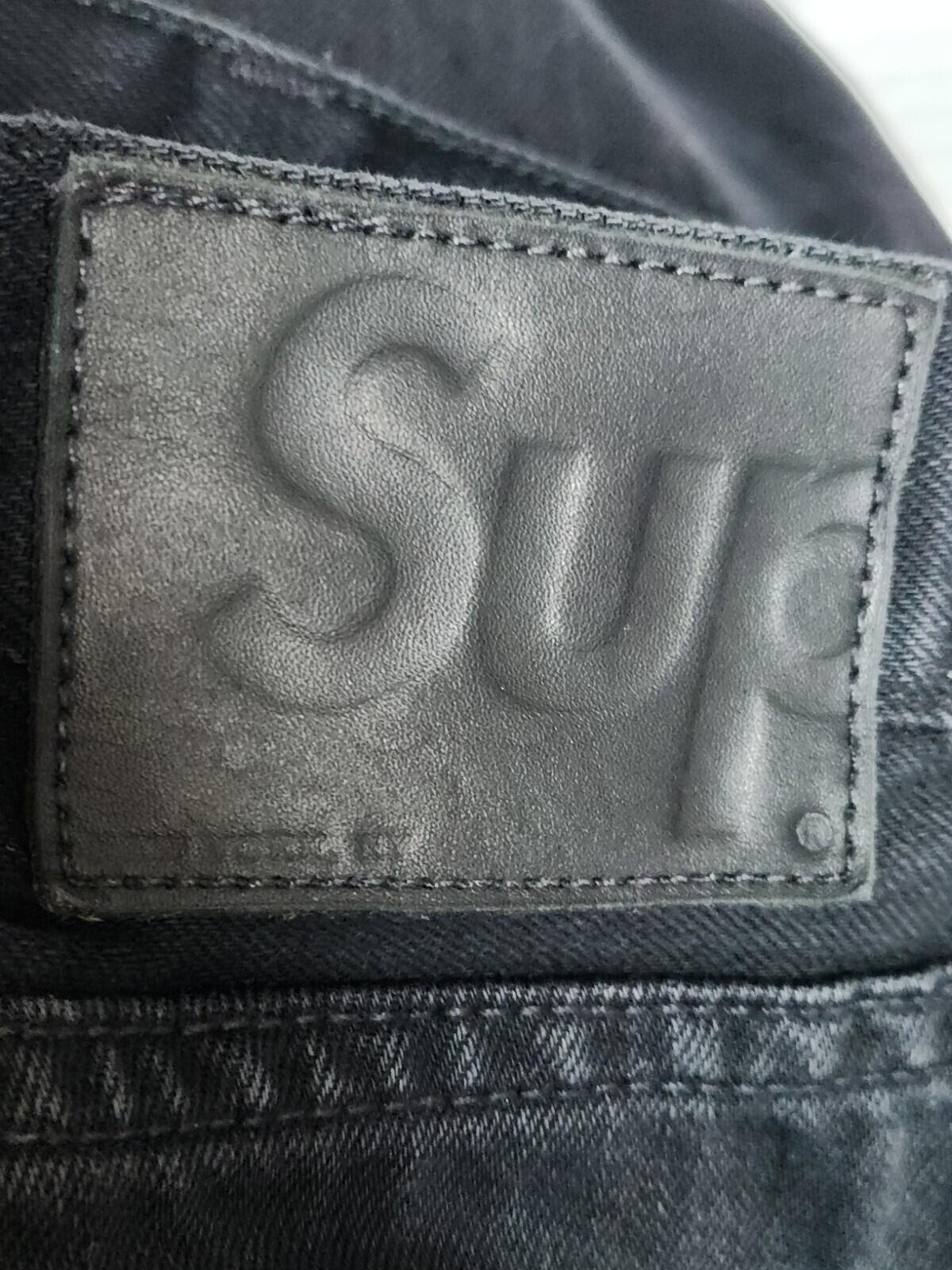 SS07 Supreme Slim Jeans size 36 made in U.S.A Black Trousers 2007 Vintage Rare