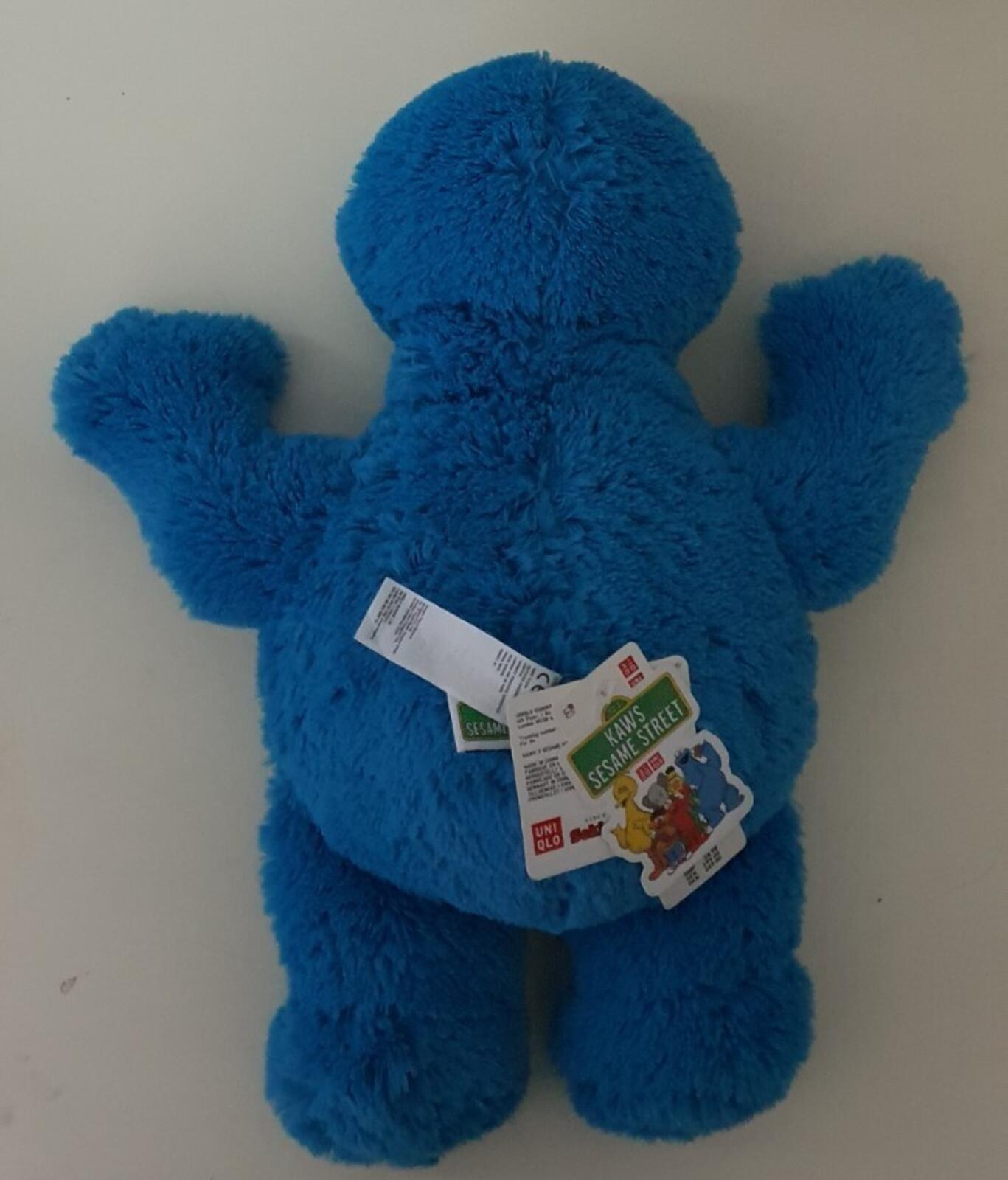 KAWS x Sesame Street UNIQLO Cookie Monster Plush Toy blue New Accessory