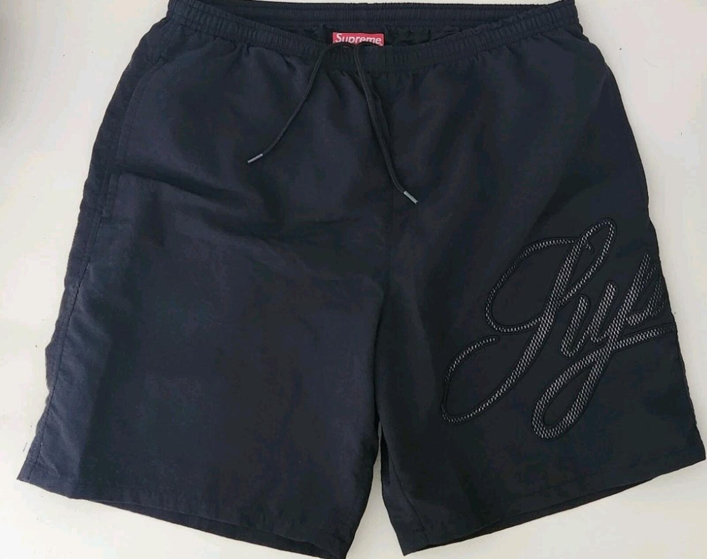 SS21 Supreme Mesh Script Water Short Black Size M