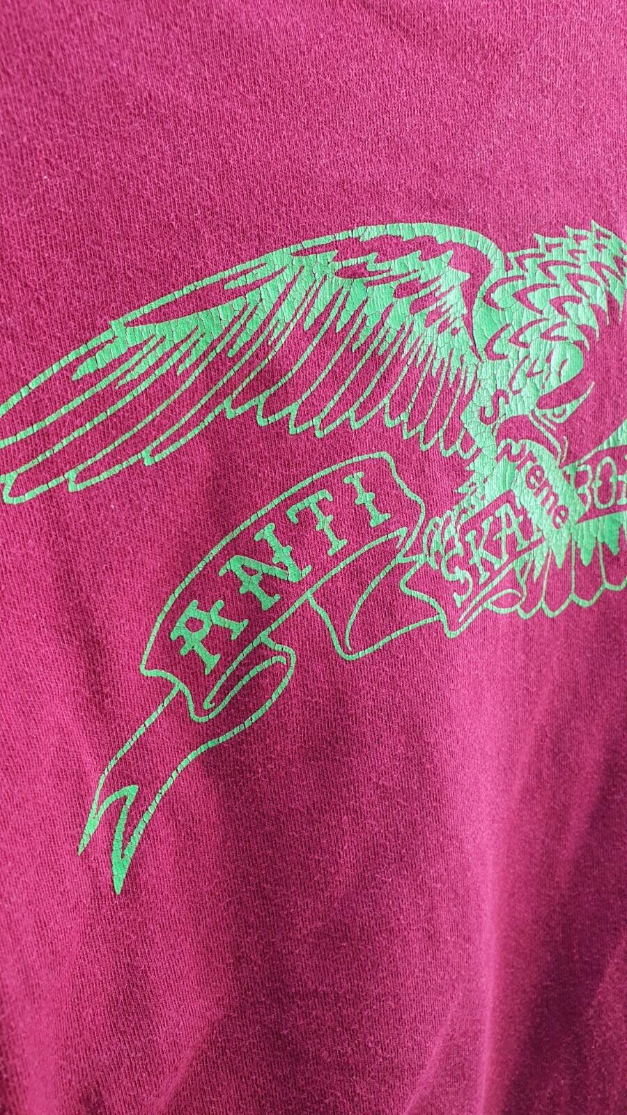 SS16 Supreme x Anti Hero Eagle Pocket Tee Burgundy Size M