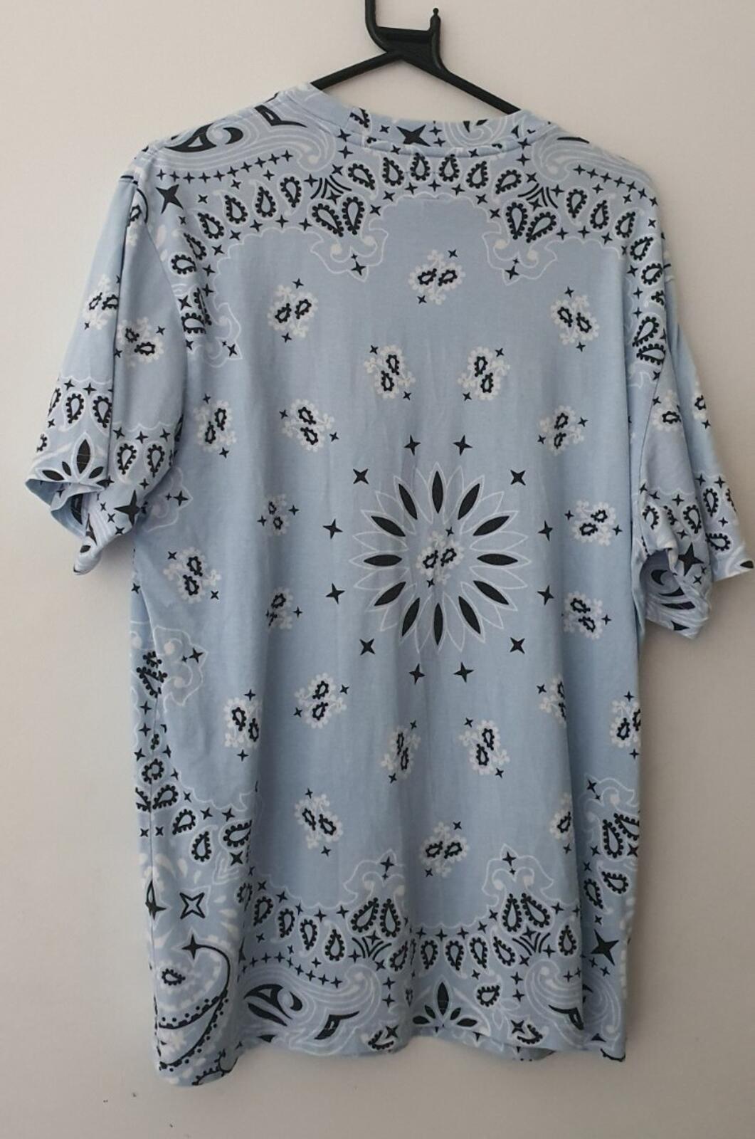 SS21 Supreme Small Box Logo Tee Light Blue Bandana Size M