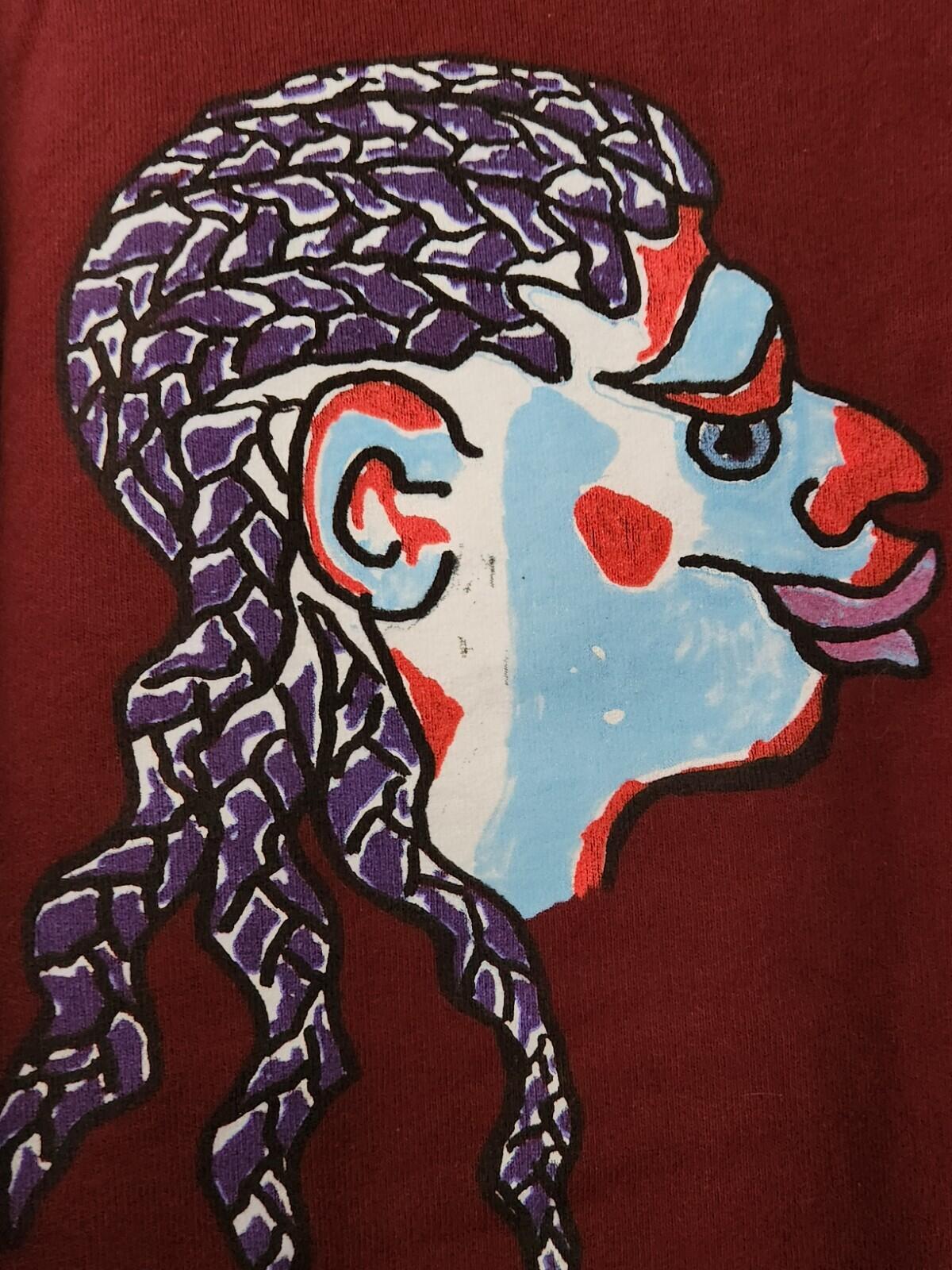 FW17 Supreme Gonz Heads Burgundy crewneck size L large sweatshirt Mark Gonzales