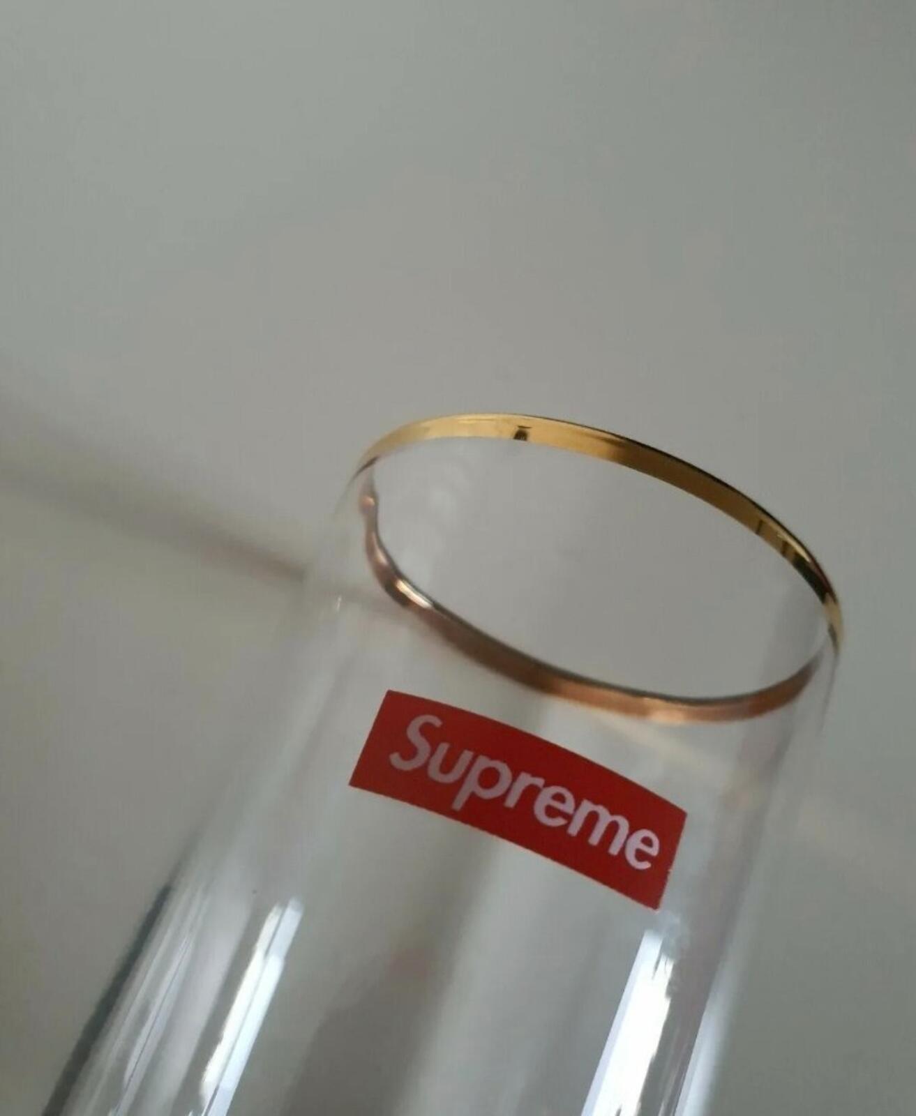 FW15 Supreme Bar Glass clear small red box logo Accessory