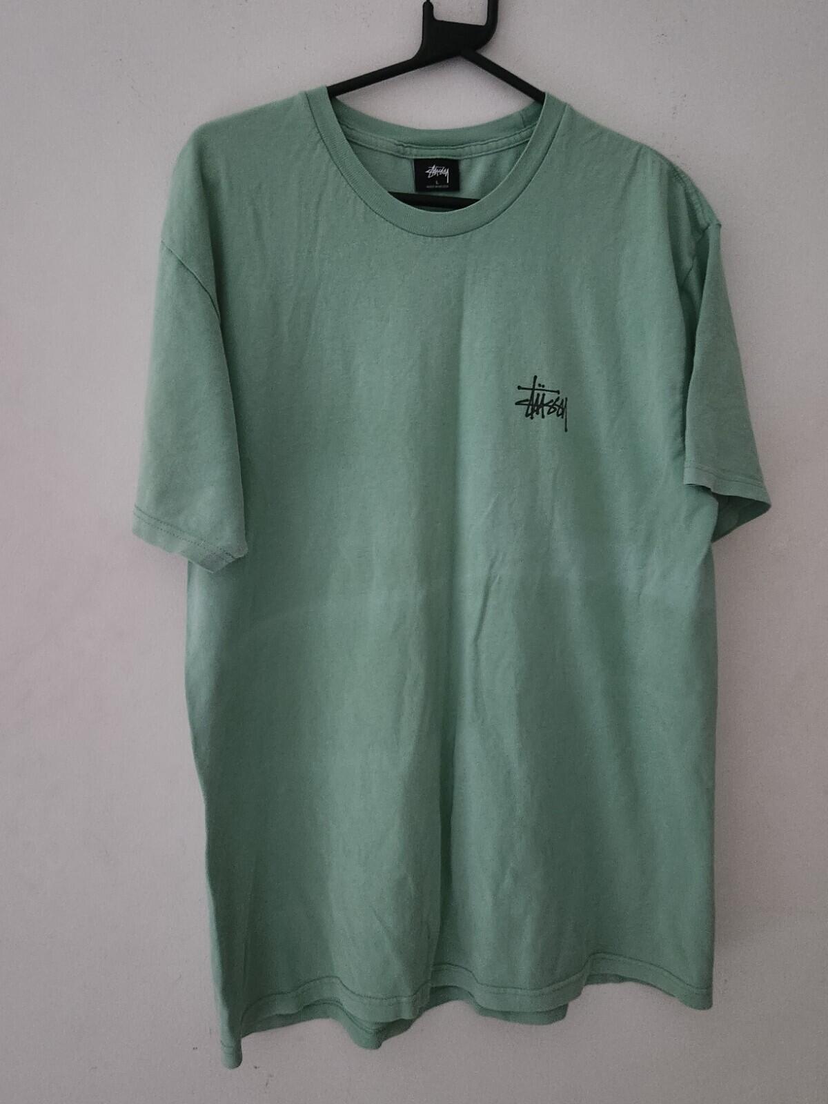 STUSSY Basic Logo T-Shirt Größe L Large Salbei T-Shirt