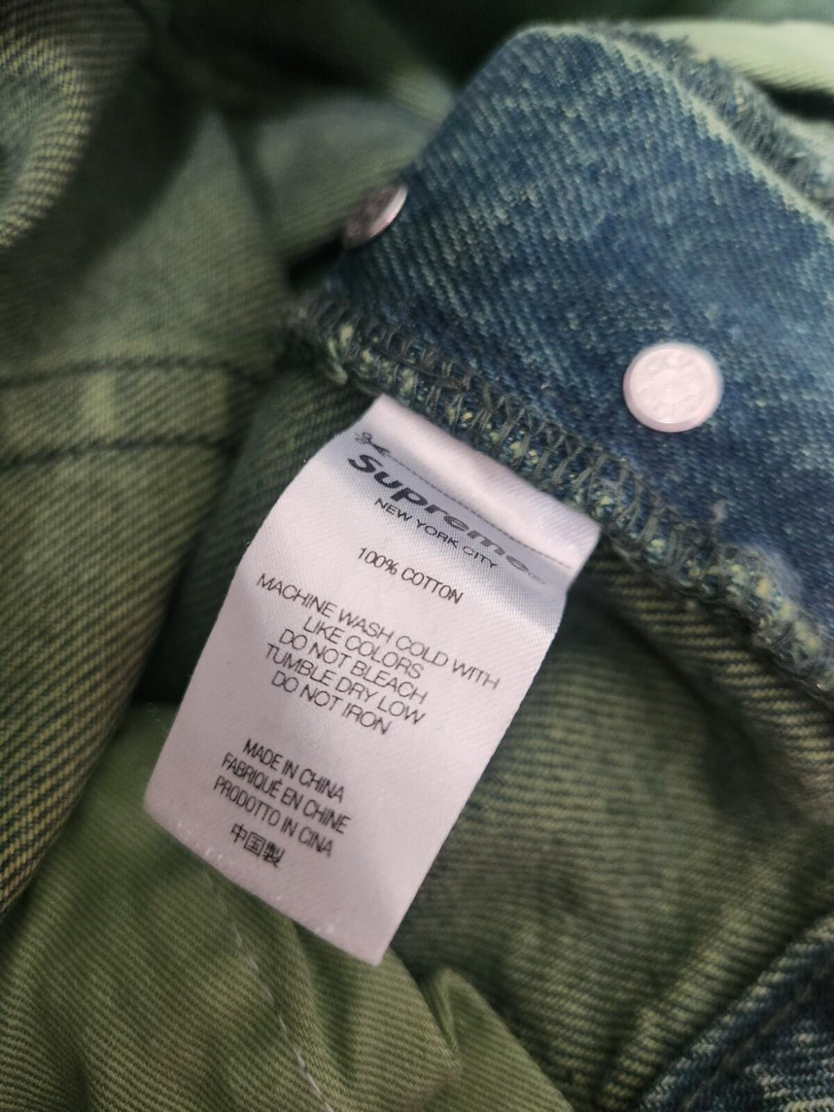 SS23 Supreme Regular Jean Size 32 W32 L32 Overdyed Green Denim Jeans Trousers