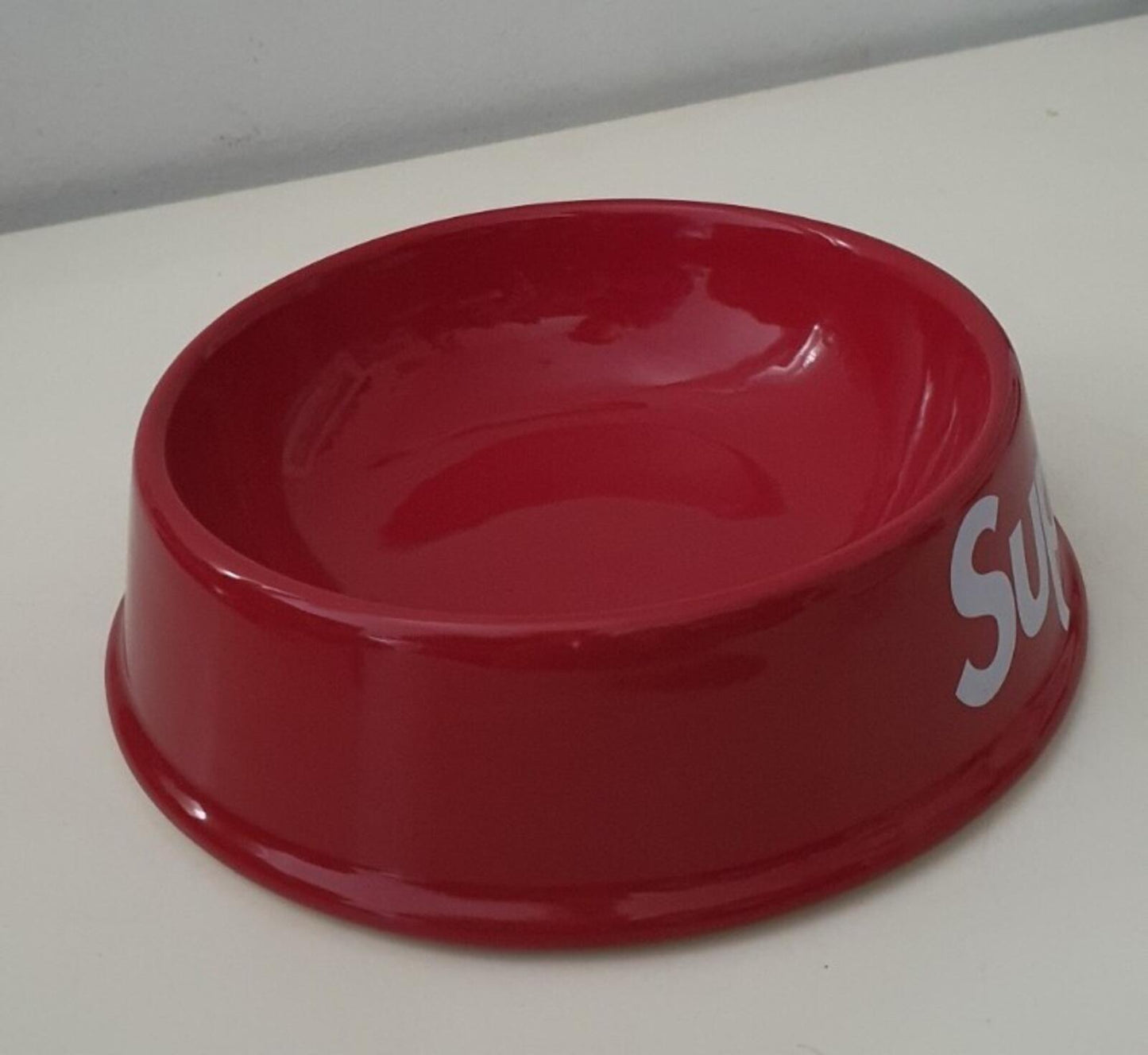 SS11 Supreme dog bowl red ceramic accessory vintage from 2011 big logo Very Rare
