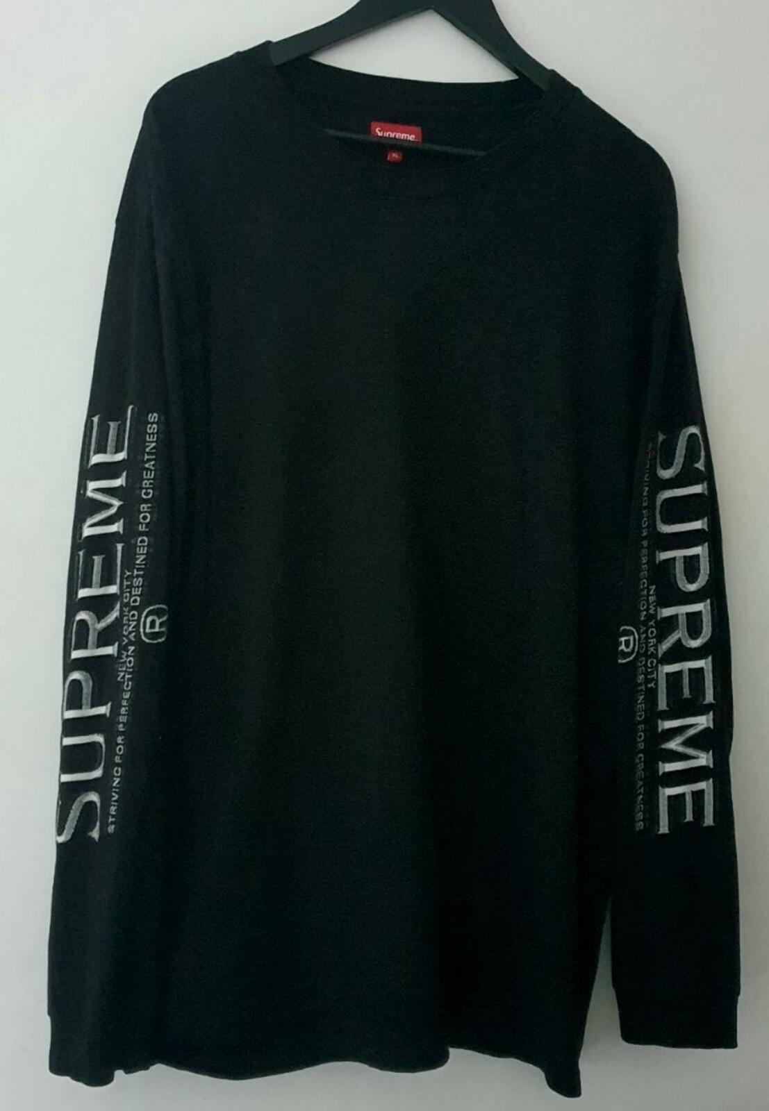 FW21 Supreme Intarsia L/S Top Tee Black Size XL