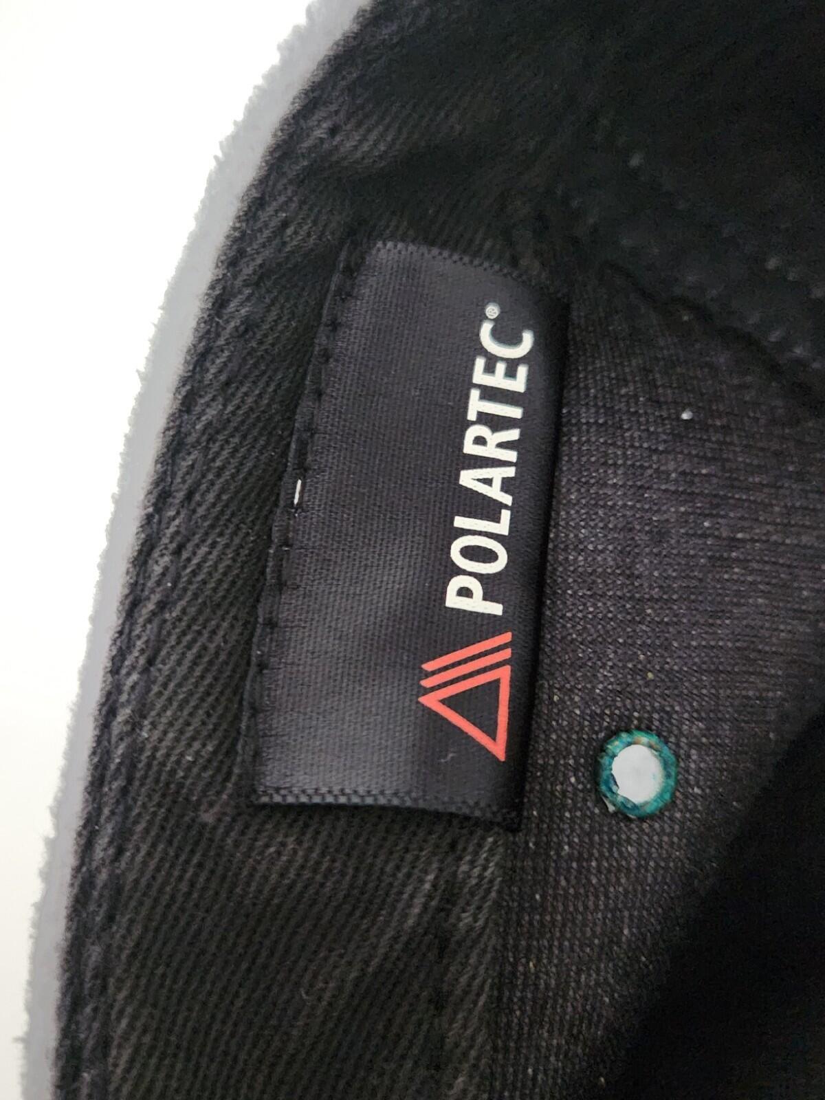 FW15 Supreme Polartec Fleece Fitted Camp Cap Grey Black Hat Size S/M Vintage