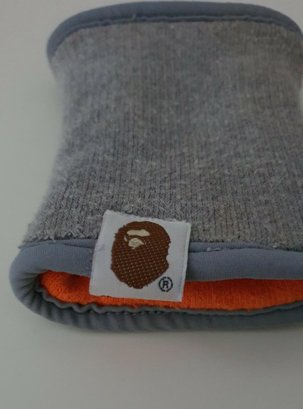 A BATHING APE reversible wristband grey / orange BAPE vintage tennis Rare