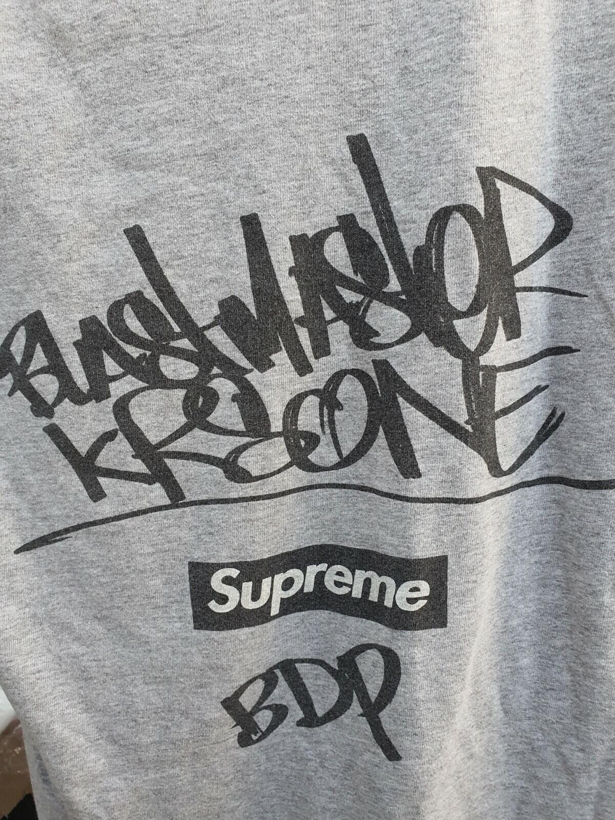 FW14 Supreme KRS-One All Means Tee Heather Grey Size L
