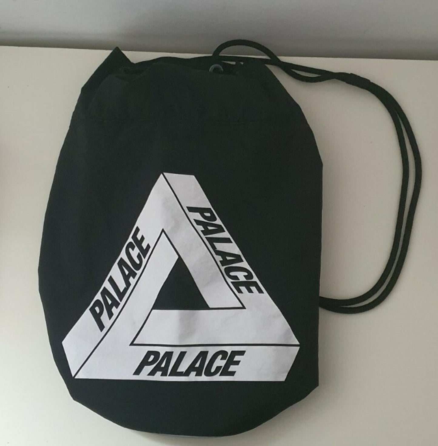 AW16 Palace Benedon black Sack bag / backpack Tri-Ferg