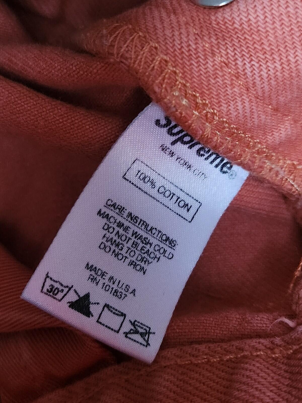 SS18 Supreme washed regular jeans size 30 Orange Trousers W30 L27 star denim