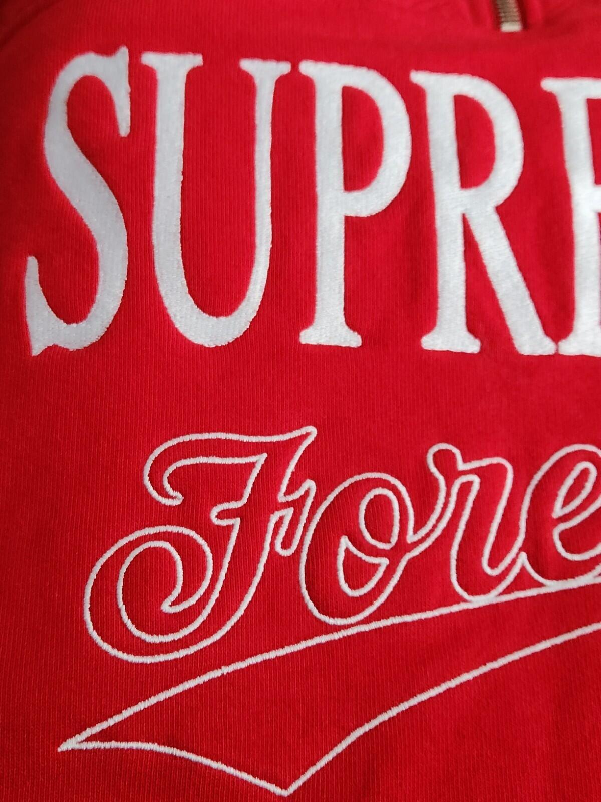 SS19 Supreme Forever Half Zip Sweatshirt red Crewneck size M medium Jumper