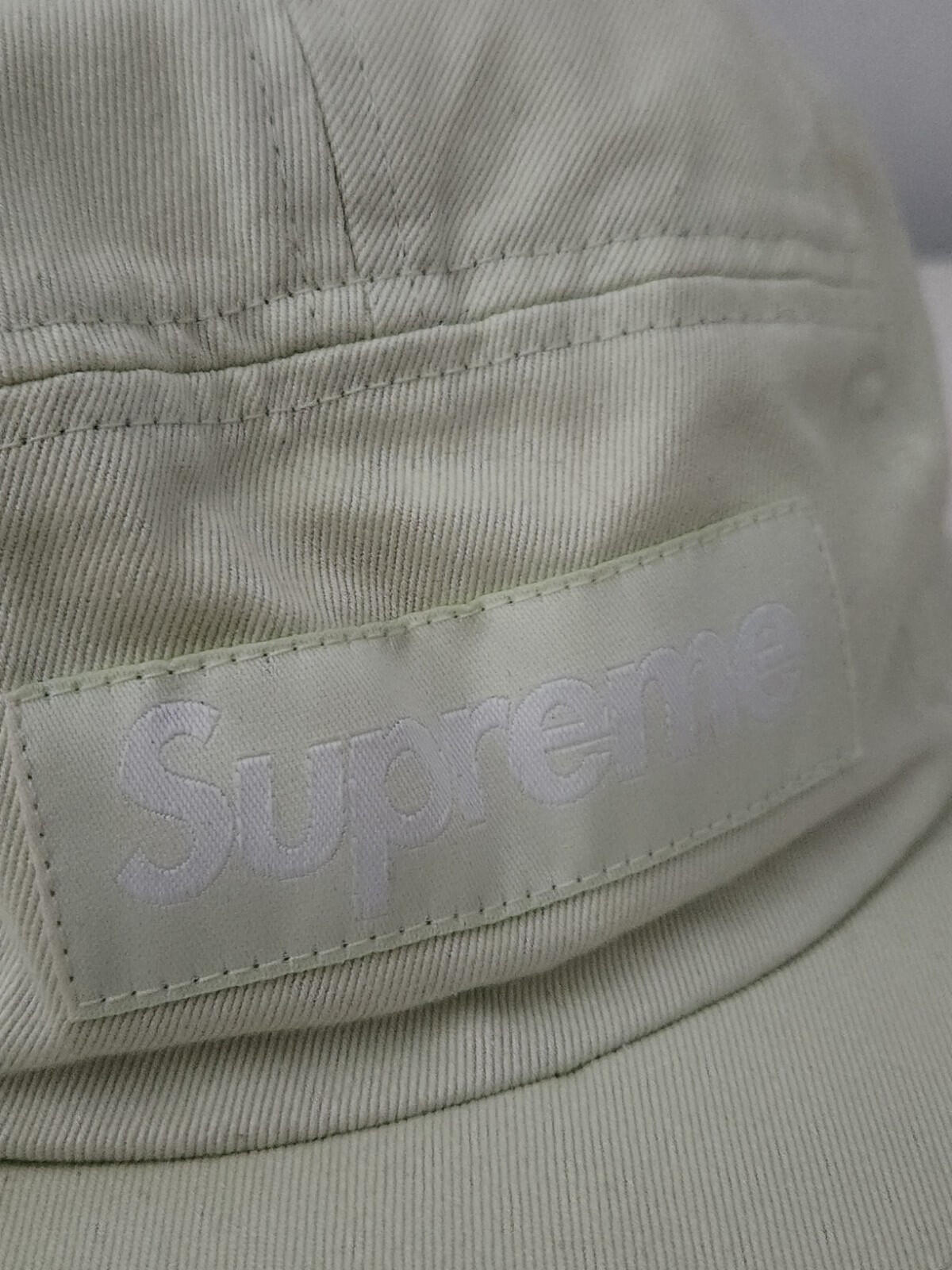 Gorra tipo campamento Supreme Side Zip FW17 lima pálido