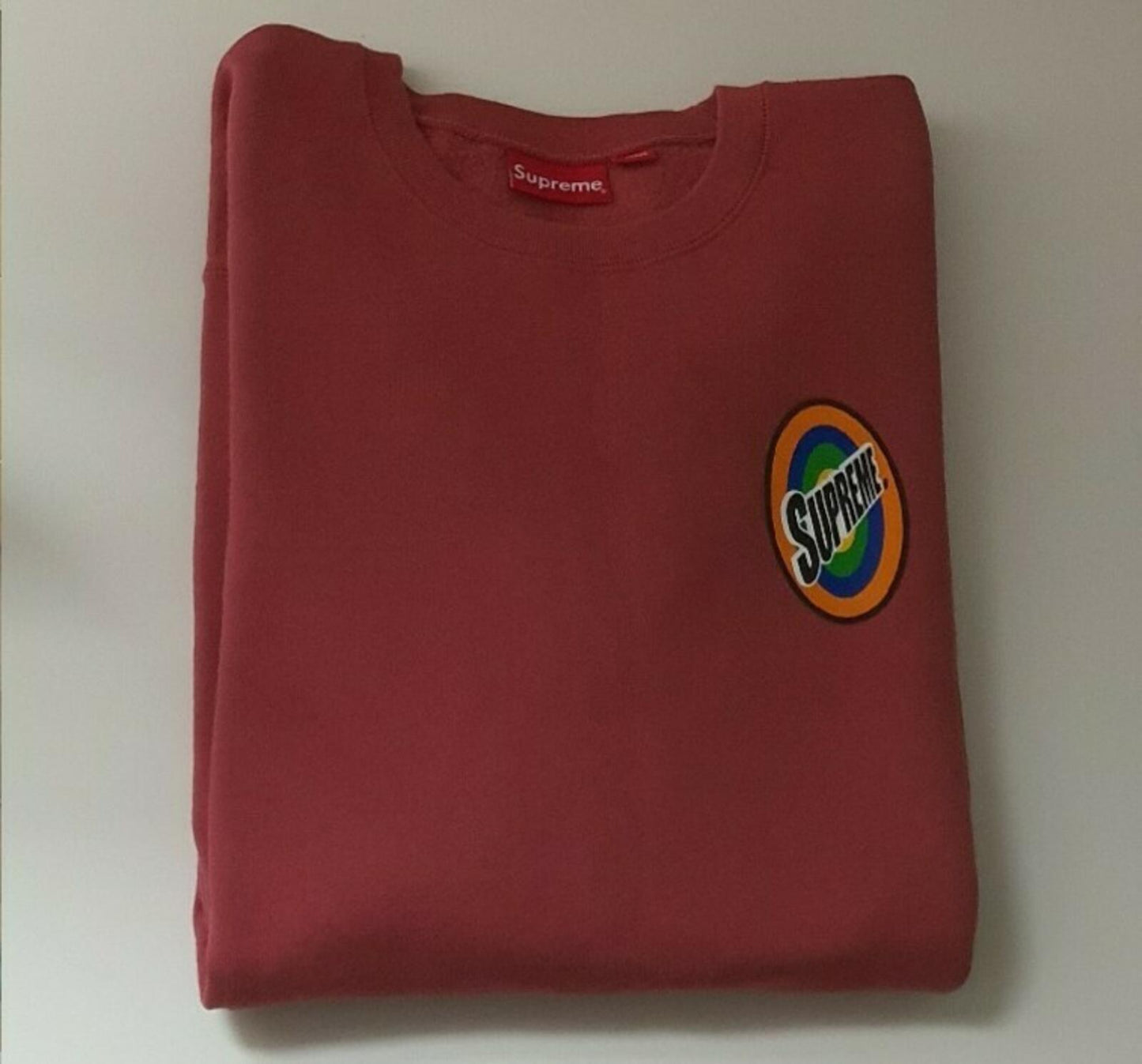 SS16 Supreme Spin Logo Crewneck Malva Talla XL