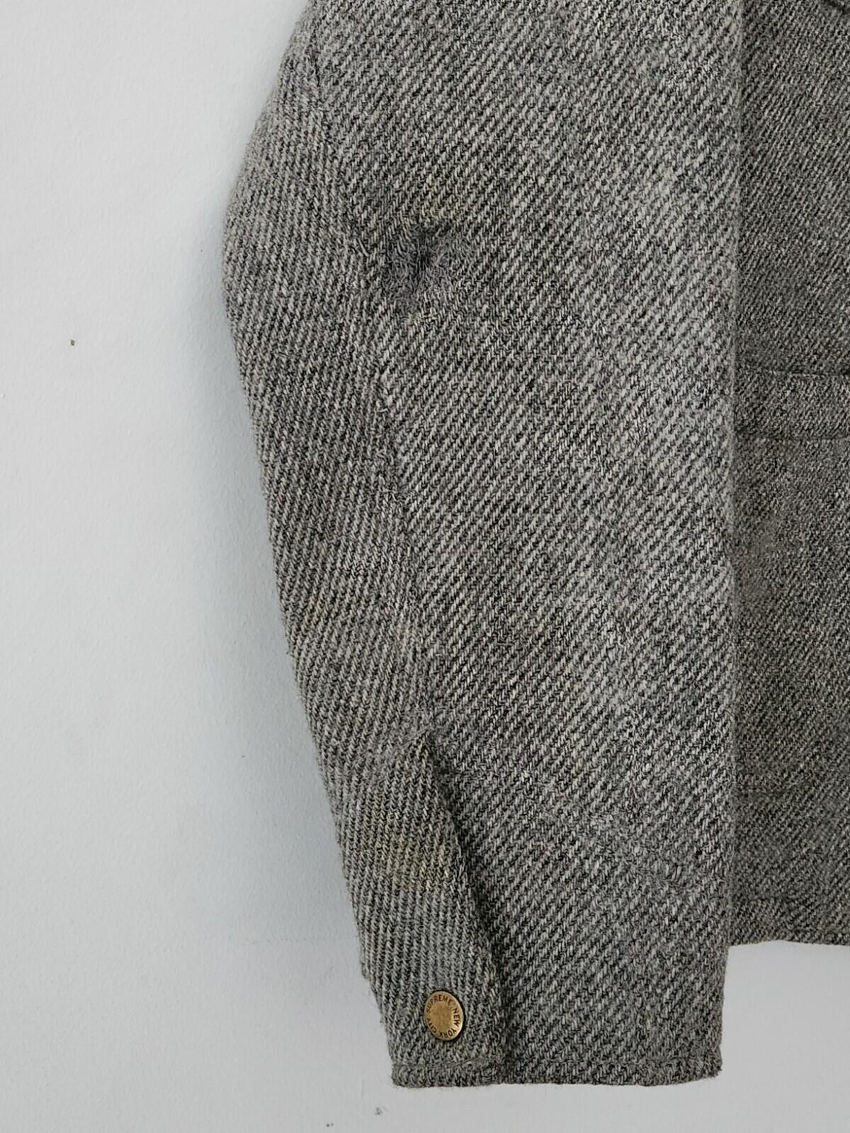 FW10 Supreme Woolrich Wool Coat  size M Medium Grey Red Jacket Vintage 2010 Rare