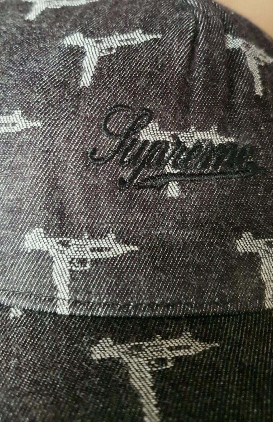 Gorra de 5 paneles Jacquard Supreme FW15 Negra