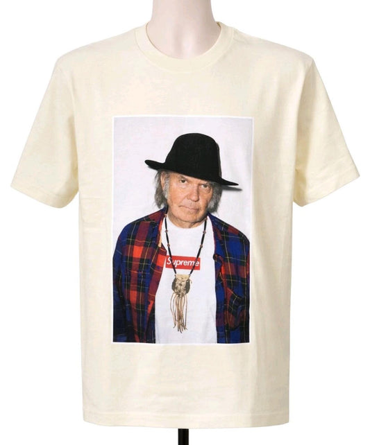 SS15 Supreme x Neil Young Photo Tee Palm Yellow Größe M