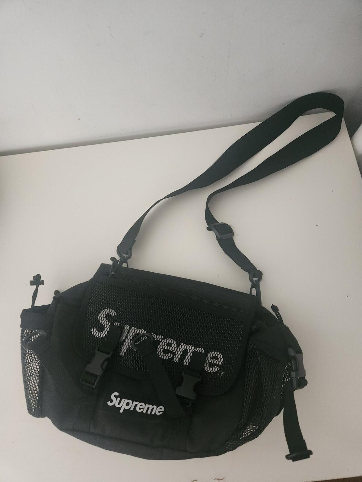 SS20 Supreme waist bag Black Shoulder Belt Cordura